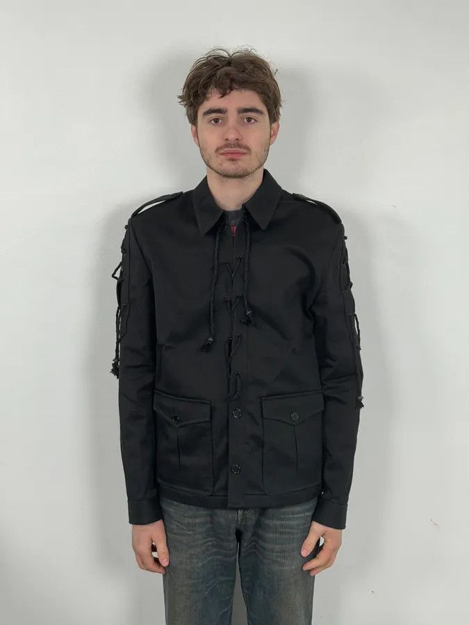 Saint Laurent Paris AW2018 Saint Laurent Black Laced Jacket Size US M / EU 48-50 / 2 - 2 Thumbnail