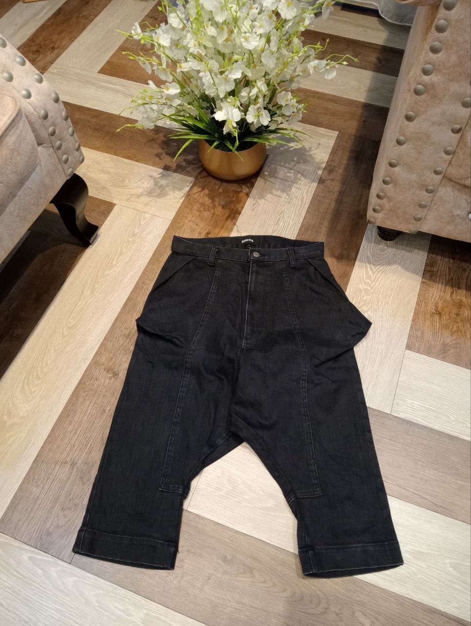 Zucca ISSEY MIYAKE ZUCCA BLACK DENIM SHORTPANTS Size US 28 / EU 44 - 1 Thumbnail