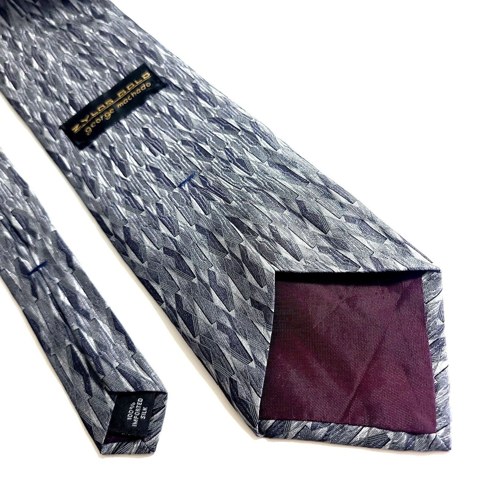 Designer George Machado Zylos Gold Woven Gray Abstract Geometric Wide Size ONE SIZE - 5 Thumbnail