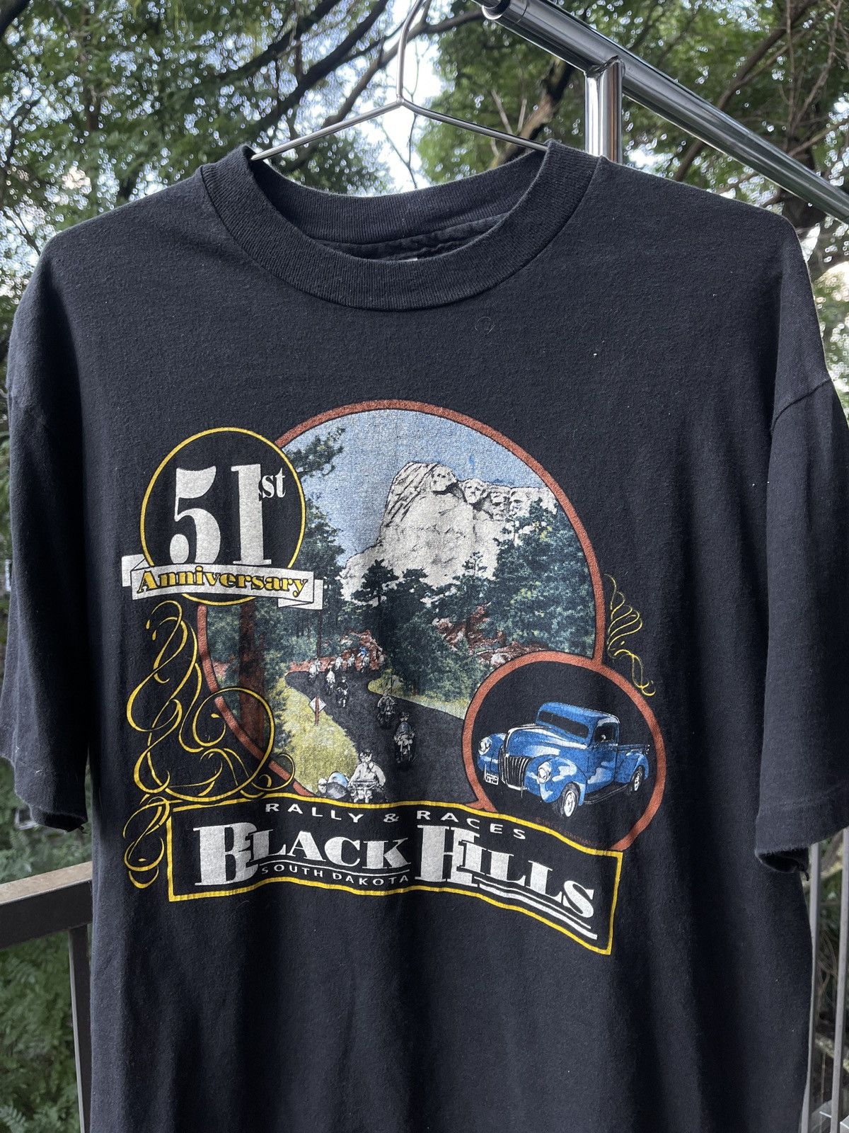 Harley Davidson VINTAGE 90s FADED HARLEY STURGIS TEE Size US XL / EU 56 / 4 - 3 Thumbnail