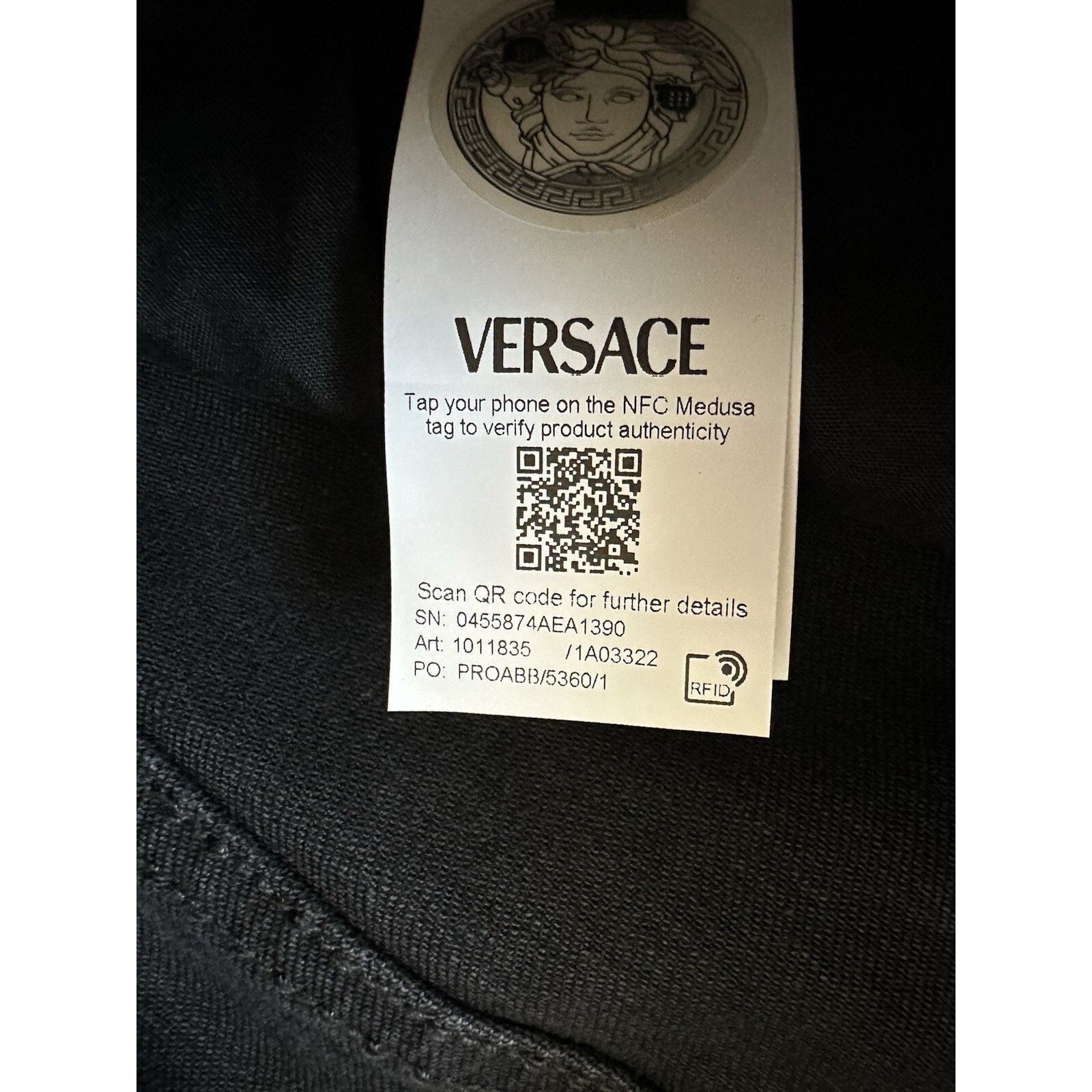 Versace Versace Men’s Black Stretch Stone Washed Jeans 32 US 1011835 Size US 32 / EU 48 - 14 Thumbnail