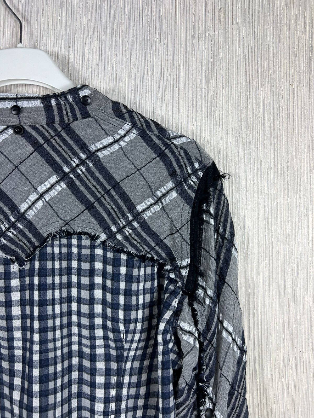 Le Grande Bleu (L.G.B.) L.G.B Le Grande Bleu rockabilly ripped plaid button up shirt Size US S / EU 44-46 / 1 - 23 Thumbnail