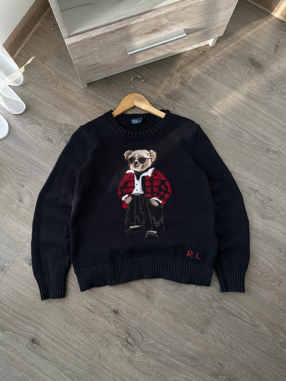 Polo Ralph Lauren × Vintage Vintage Polo Ralph Lauren Blue Polo Bear Sweater Size US S / EU 44-46 / 1 - 1 Thumbnail