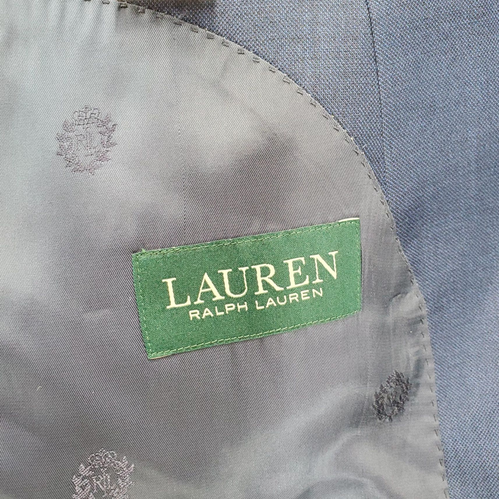 Ralph Lauren Lauren Ralph Lauren Blazer Mens 48R Blue 100% Wool Two Button Notch Lapel Lined Size 48R - 2 Thumbnail