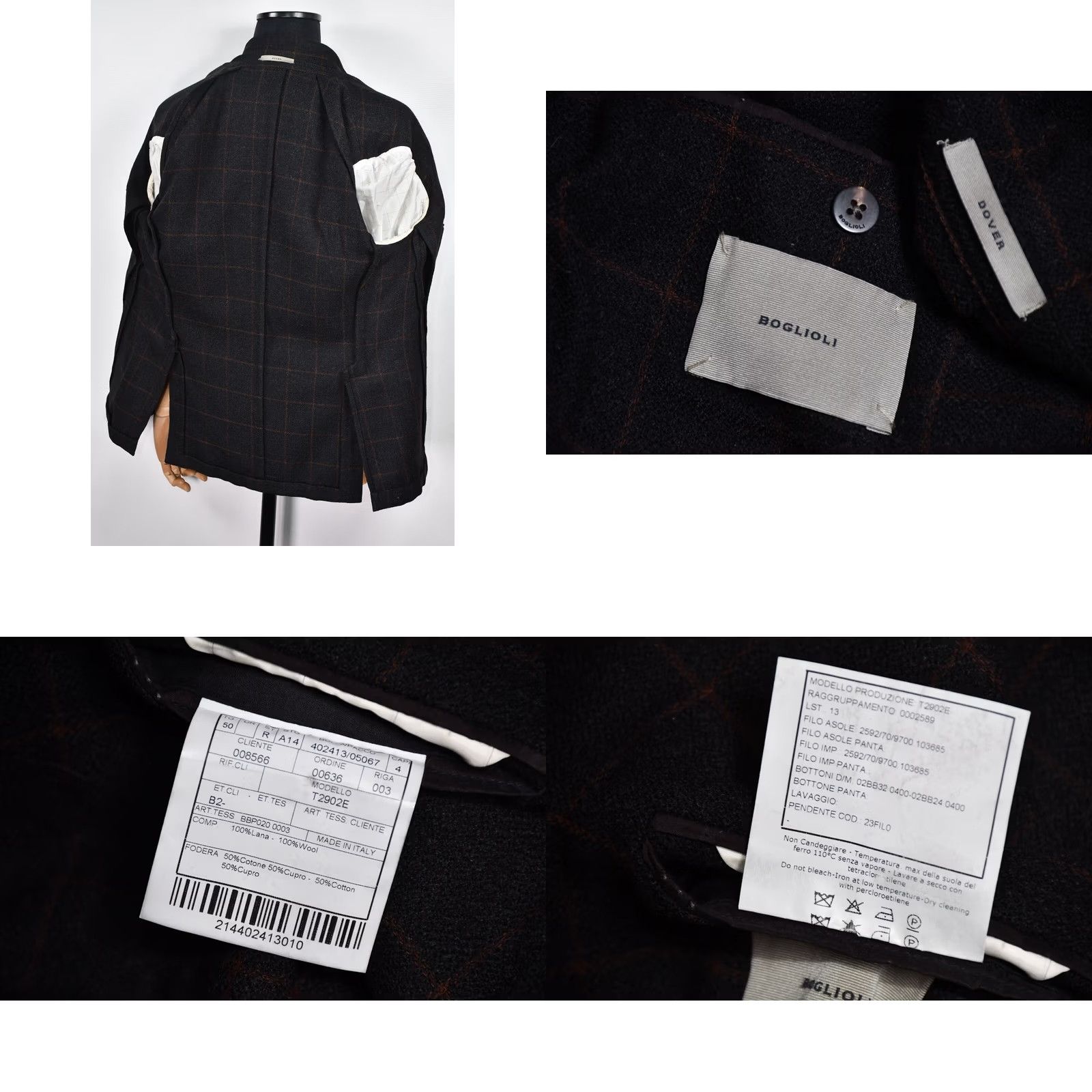 Boglioli Boglioli Blazer Shirt Men Brown Wool Plaid Dover 50 Vintage Not Applicable Size 50R - 8 Thumbnail