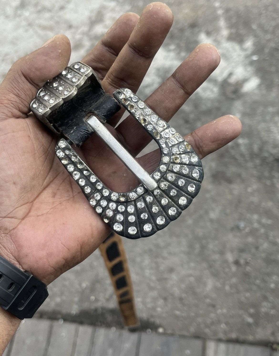 Kapital Y2K Rhinestone Crystal Studded Belt McBling Size 36 - 9 Thumbnail