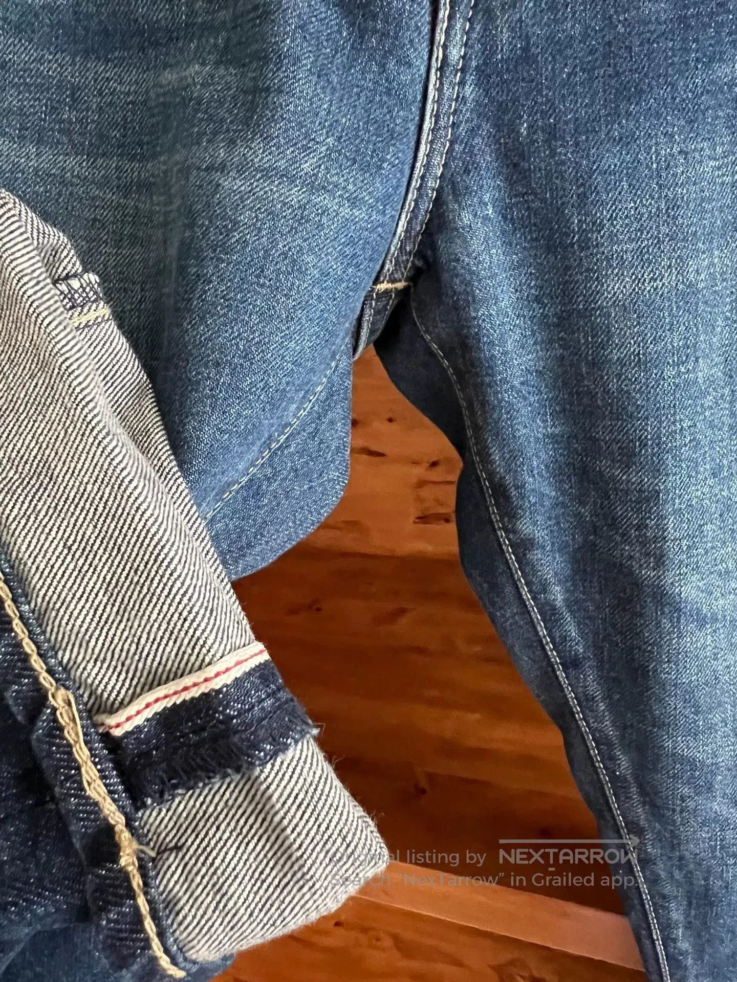 Visvim washed red ear denim talon zipper pants. Size US 32 / EU 48 - 4 Thumbnail