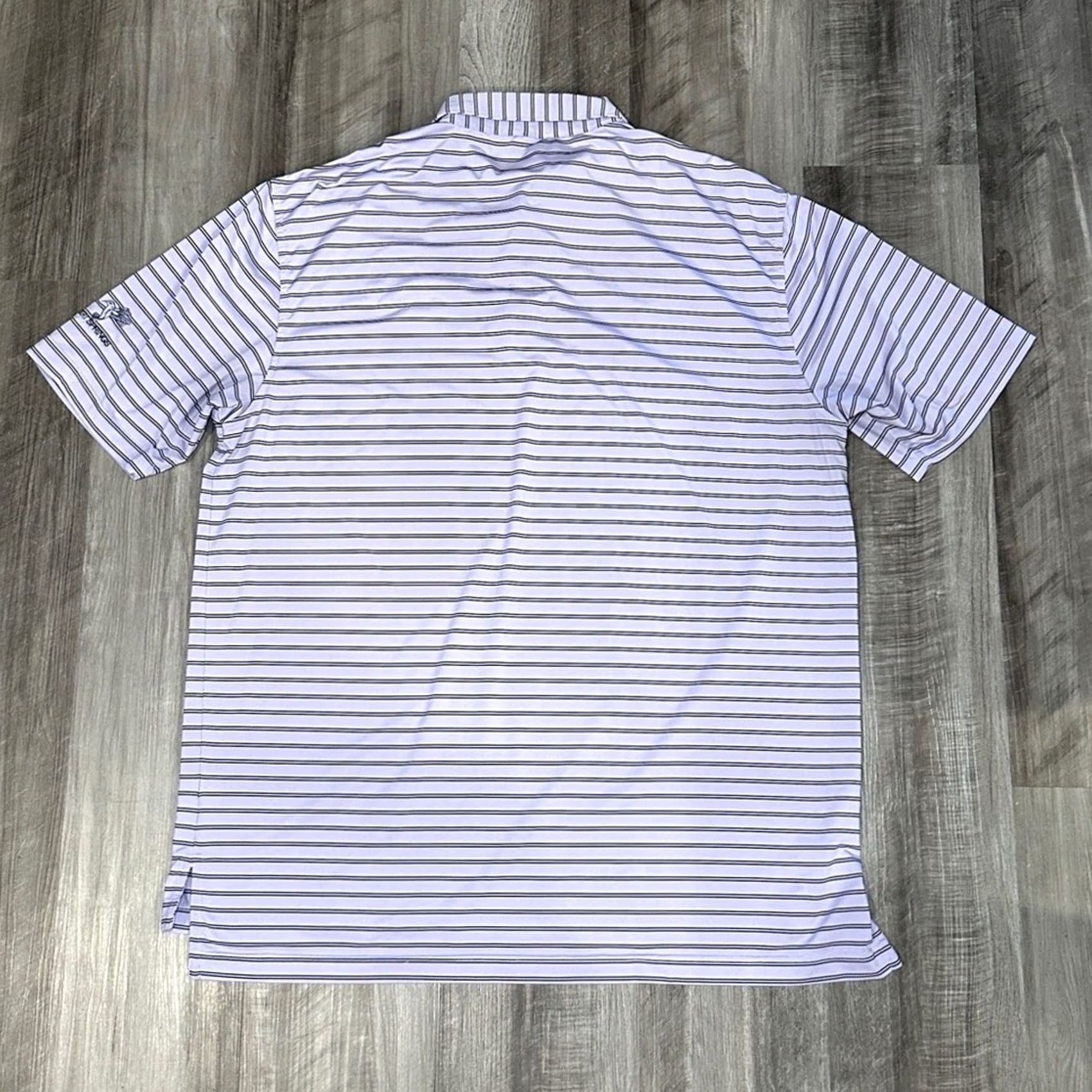 Peter Millar Peter Millar Summer Comfort Striped Desert Springs Golf Polo XL Men Purple Stripes Size US XL / EU 56 / 4 - 3 Thumbnail