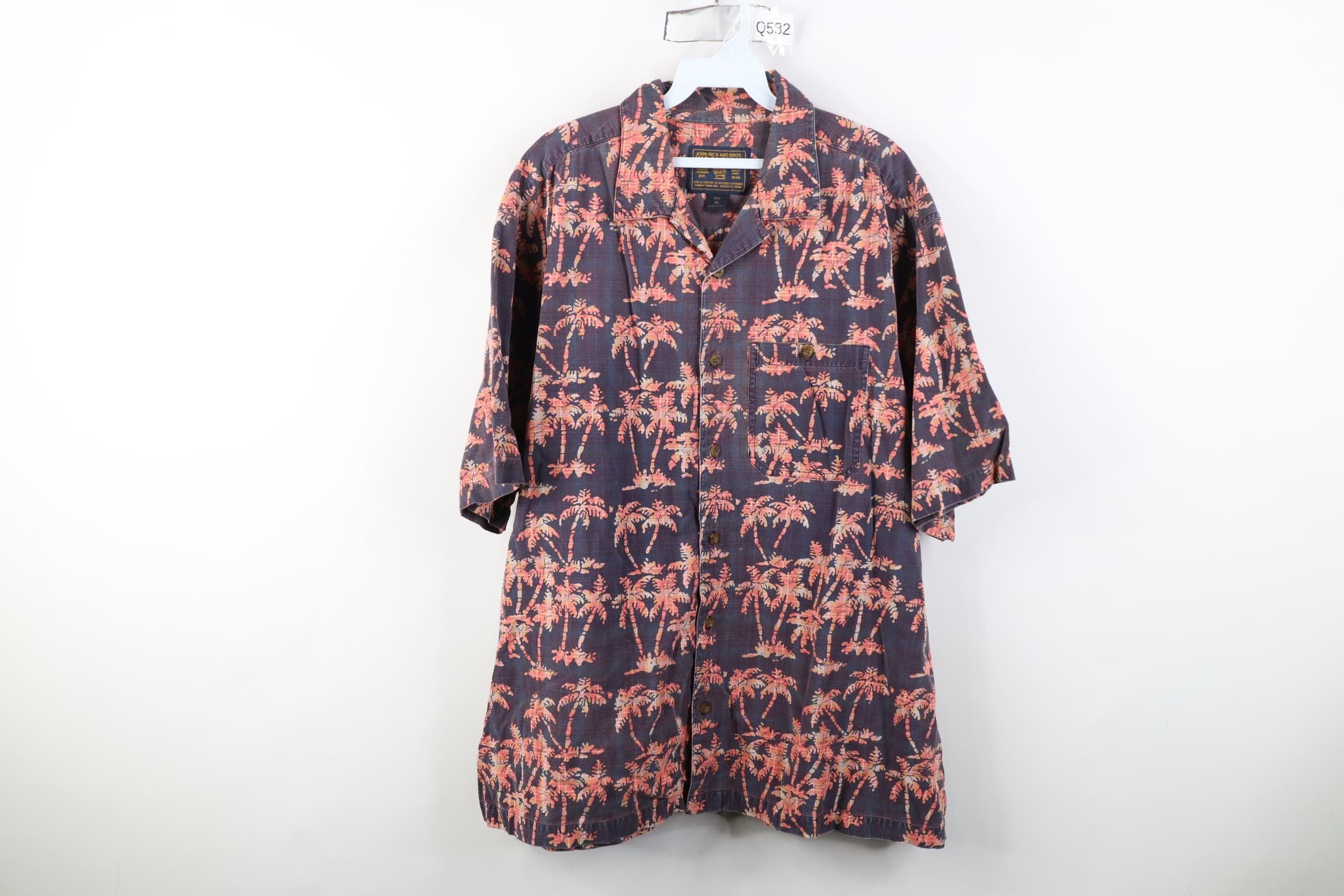 Woolrich Woolen Mills Vintage 90s Woolrich Tree Beach Luau Hawaiian Button Shirt Size US XL / EU 56 / 4 - 1 Thumbnail
