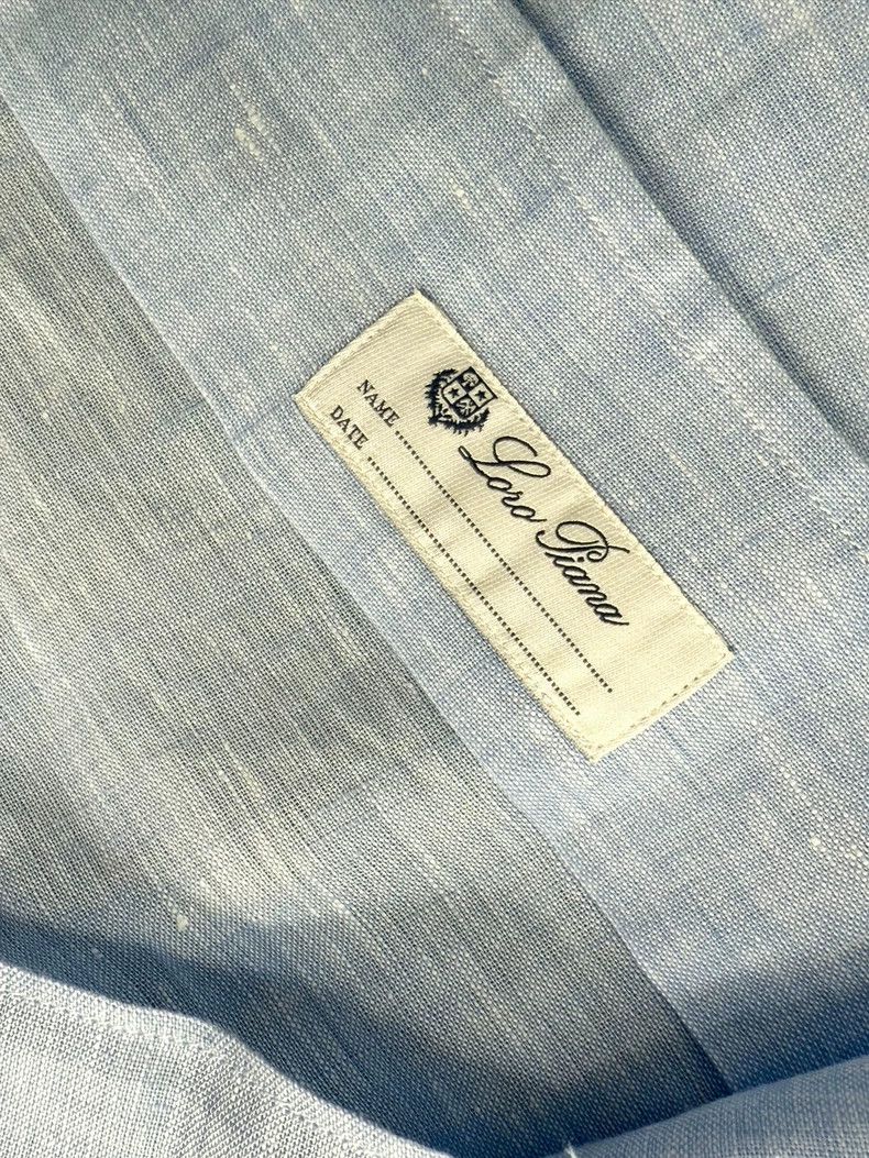 Loro Piana LORO PIANA Aloe linen shirt, dawn sky color Size US XXL / EU 58 / 5 - 4 Thumbnail