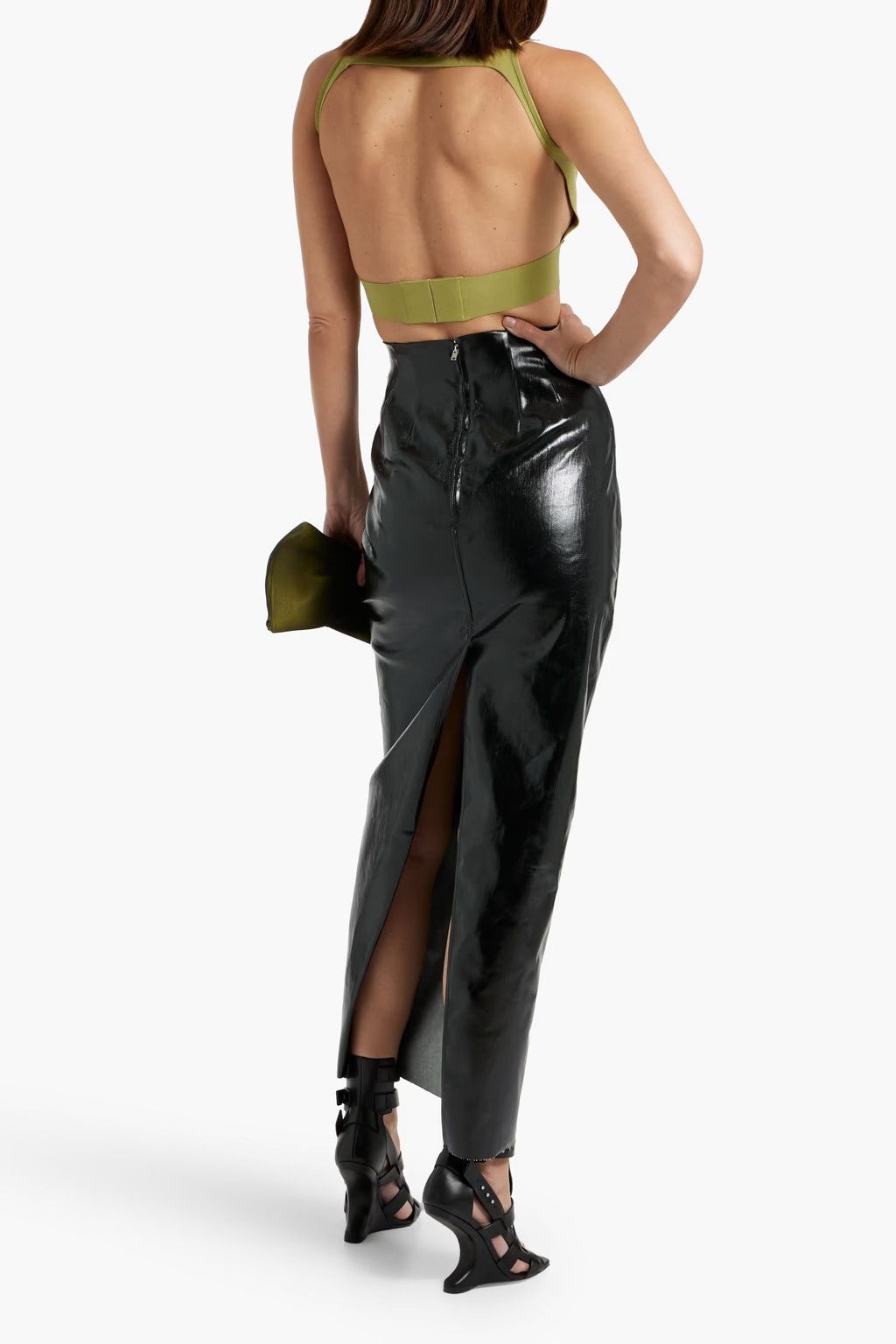 Rick Owens o1y0126 Crop Top in Green Size S / US 4 / IT 40 - 3 Thumbnail