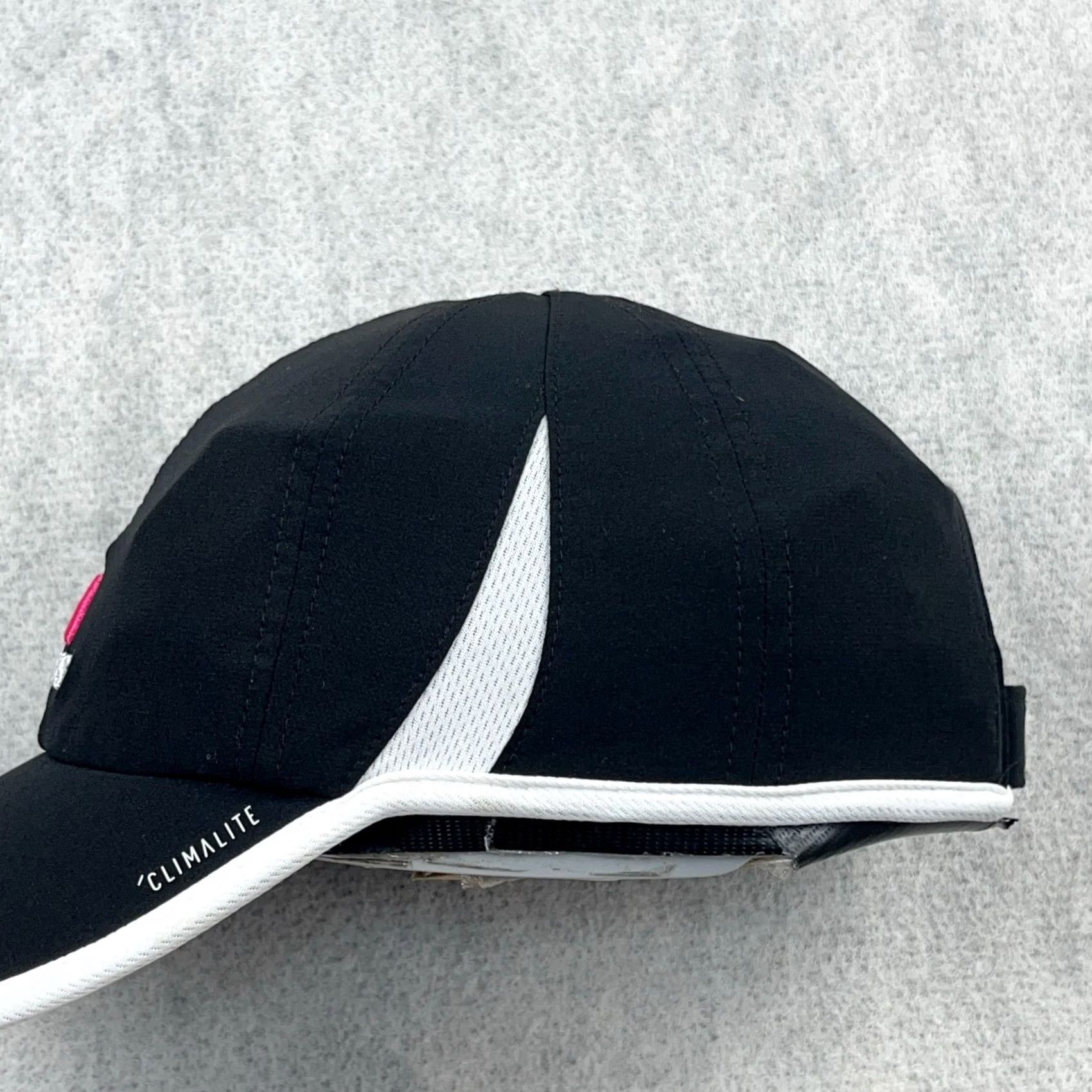 Adidas Adidas Hat Cap Womens Adjustable Performance Running Clima Lite Pink Logo Black Straps Size ONE SIZE - 5 Thumbnail