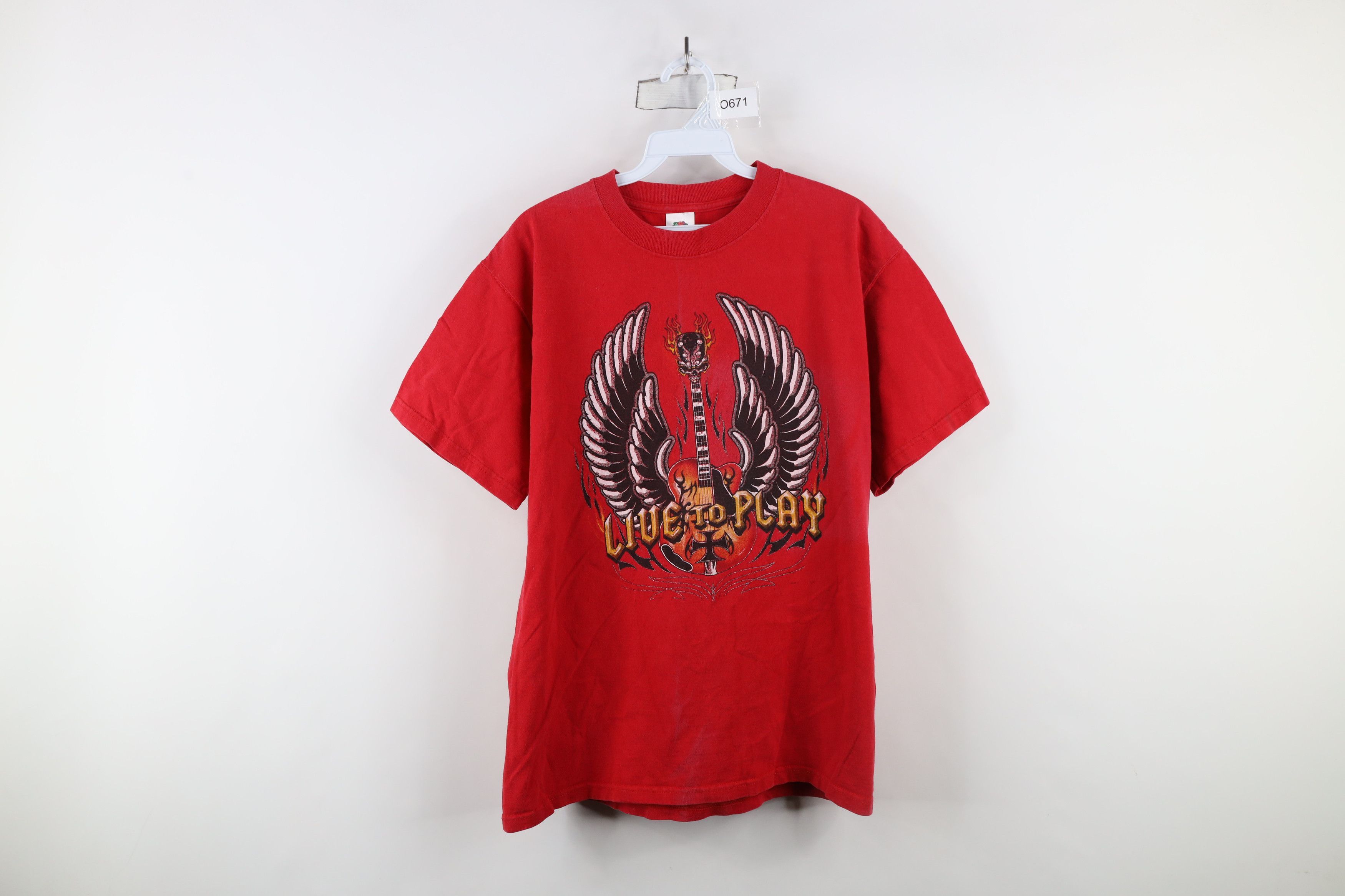 Vintage Vintage 90s Y2K Streetwear Skull Iron Cross Tribal T-Shirt Size US M / EU 48-50 / 2 - 1 Thumbnail