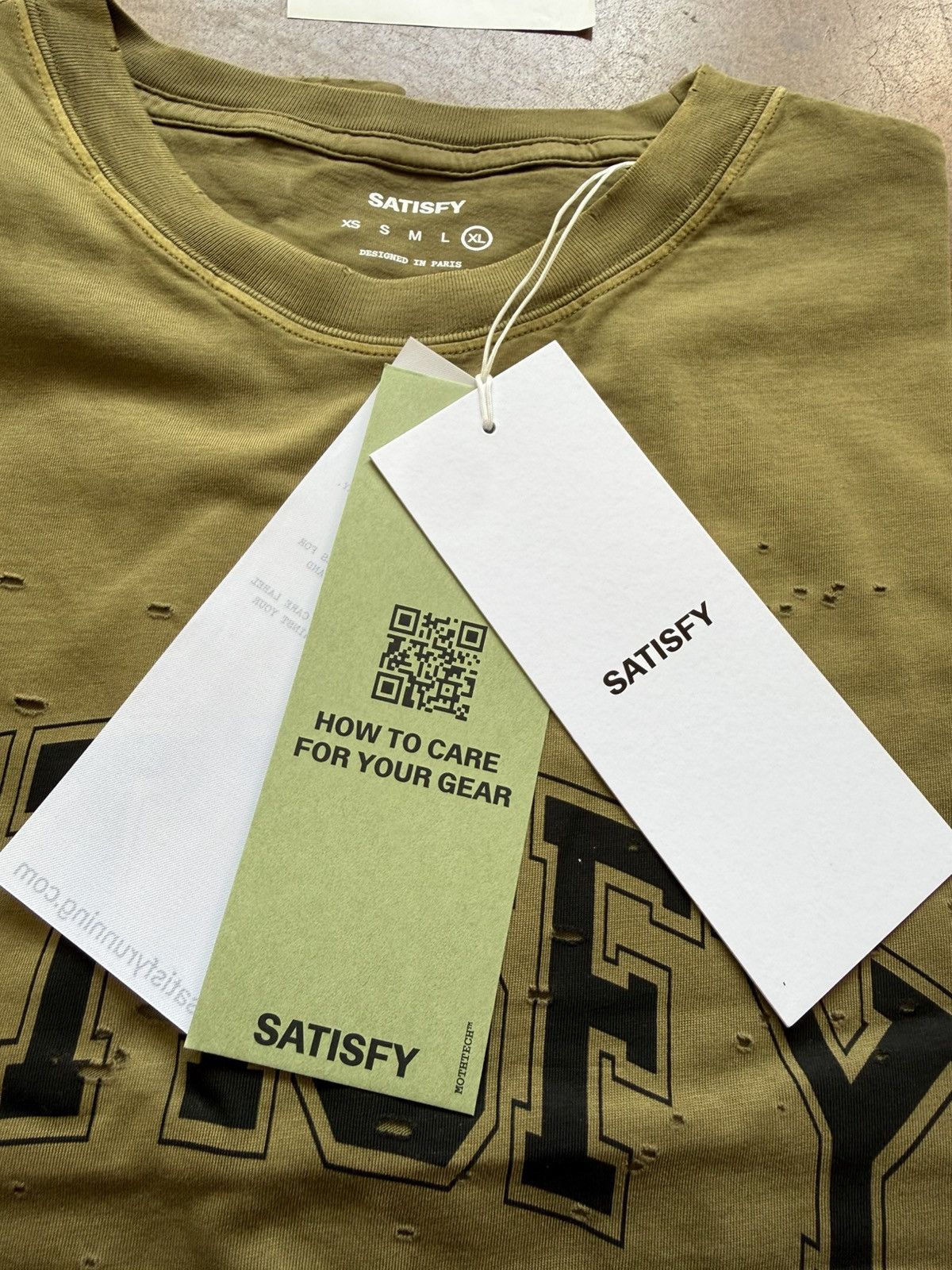 Satisfy Satisfy Running Equipment MothTech Tee Olive Green XL Size US XL / EU 56 / 4 - 8 Thumbnail