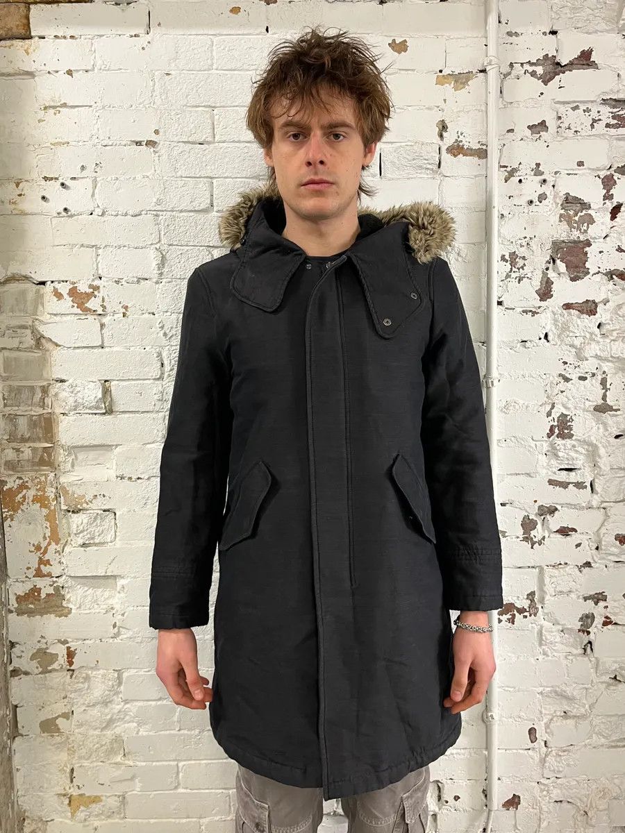 Emporio Armani FW2013 Emporio Armani Black Faux Fur Hooded Long Jacket Size US M / EU 48-50 / 2 - 2 Thumbnail