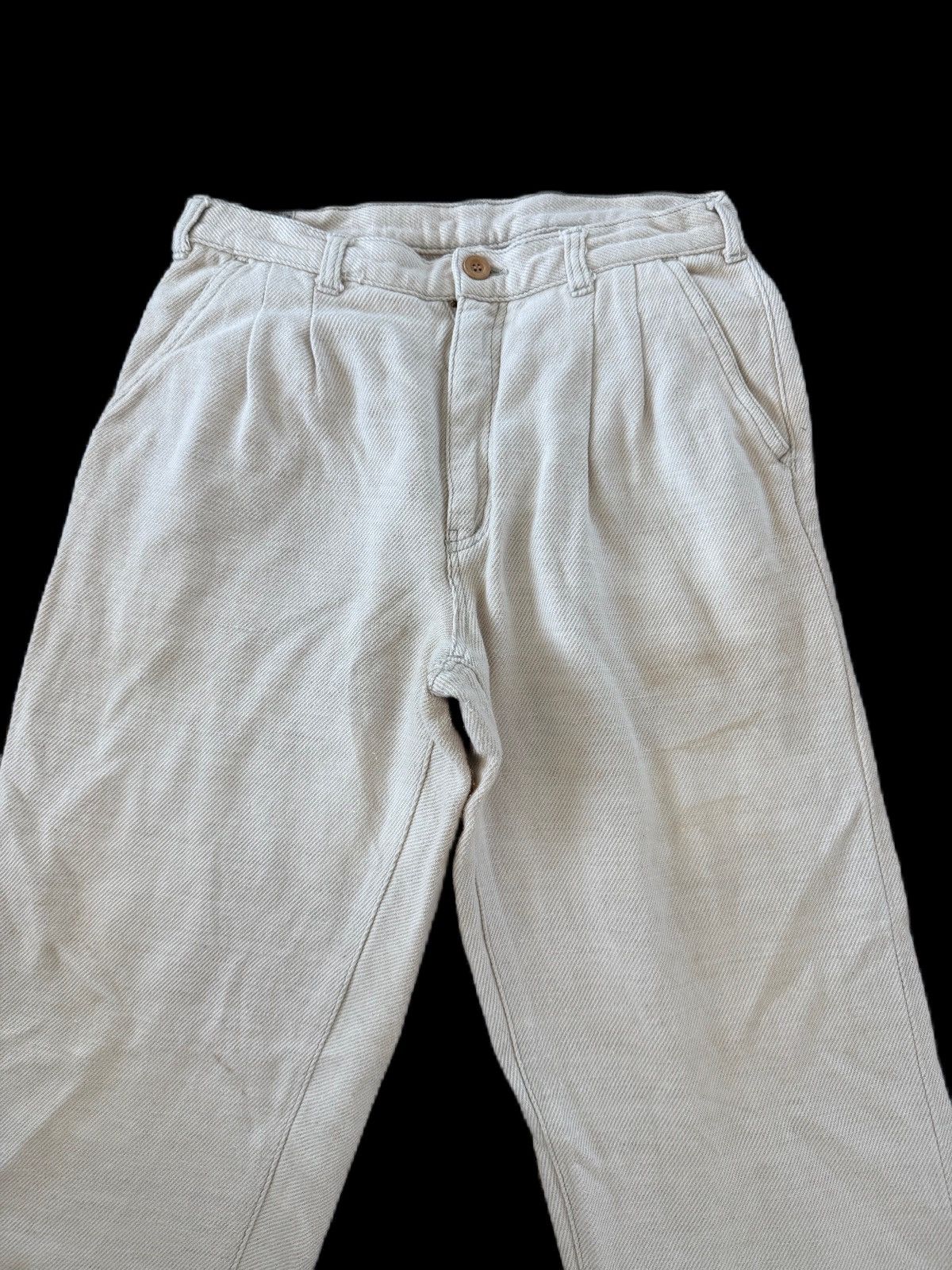Johnbull WHITE BAGGY JAPANESE CULTURE WORKER PANTS JOHN BULL DESIGN Size US 30 / EU 46 - 4 Thumbnail