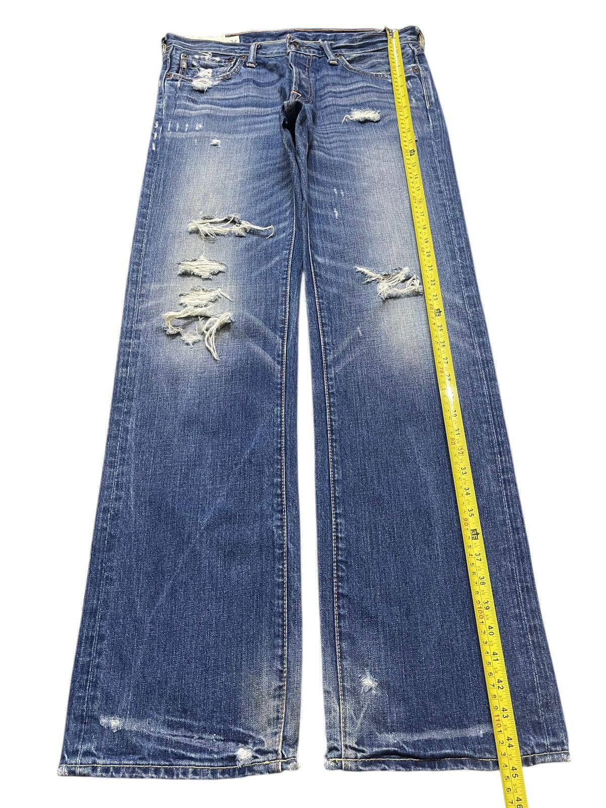 Abercrombie & Fitch Vintage Abercrombie & Fitch Faded Wash Distressed Baggy Jean Size US 34 / EU 50 - 14 Thumbnail