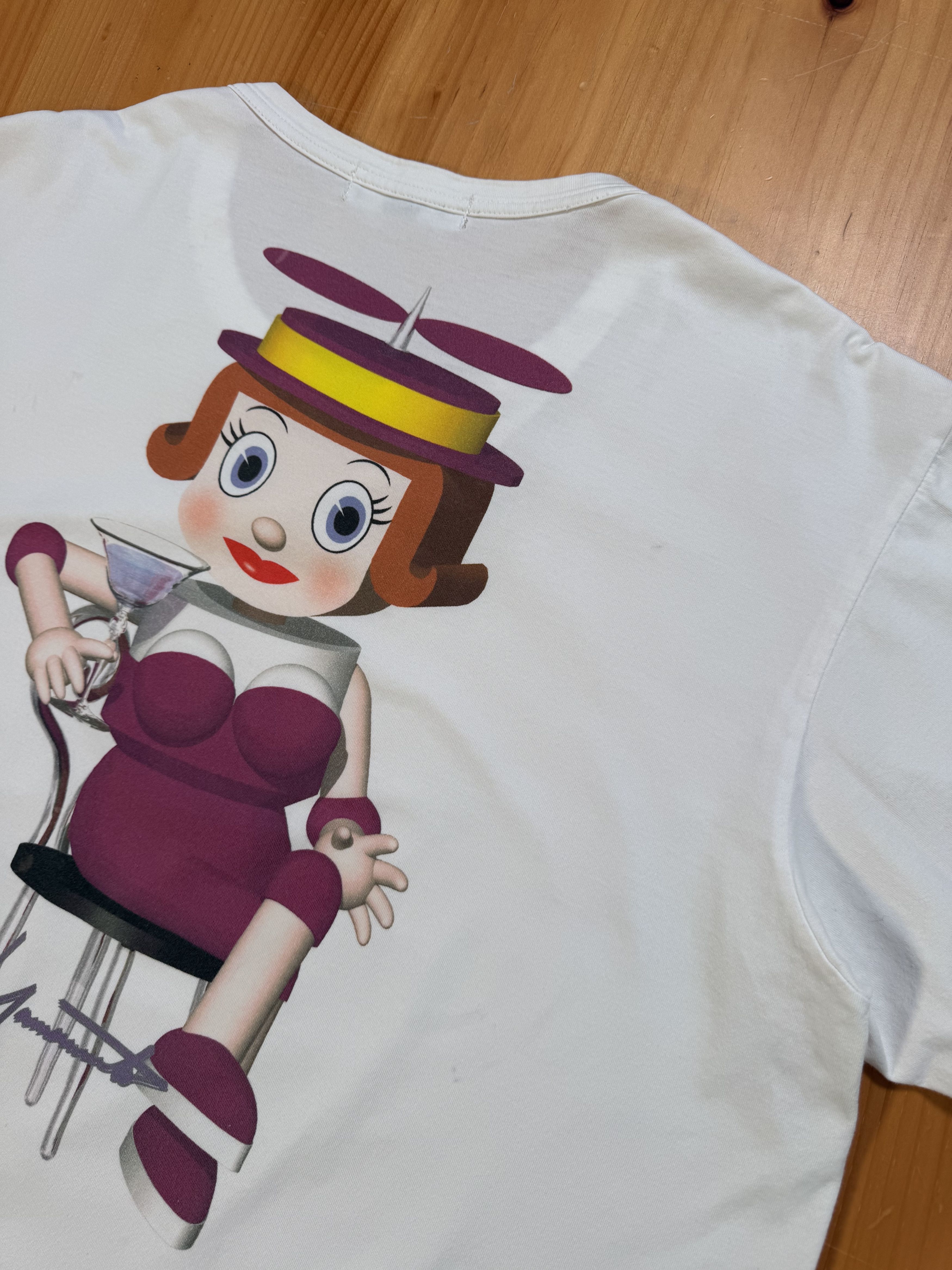Yohji Yamamoto Yohji Yamamoto SS 2002 Saeko Doll Martini T Shirt Size US L / EU 52-54 / 3 - 5 Thumbnail