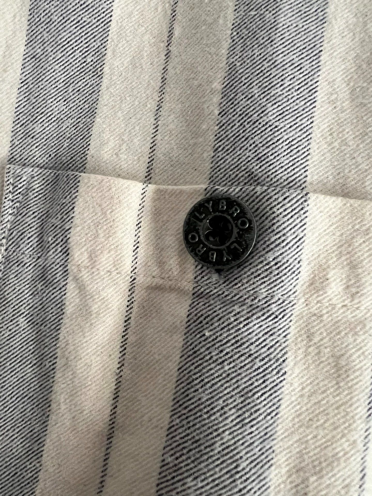 Nigel Cabourn Nigel Cabourn Snap Blue/White Stripe Shirt Jacket 46 S-M Size US S / EU 44-46 / 1 - 7 Thumbnail