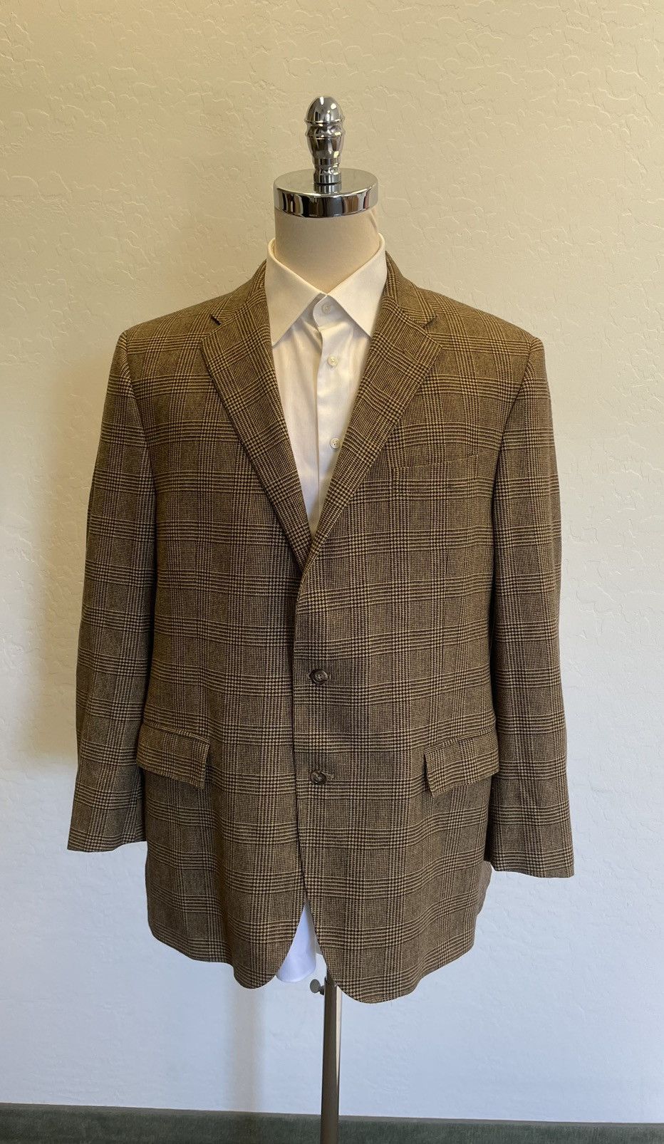 Polo Ralph Lauren × Vintage Prince of Wales Check Wool Suit Size 46R - 2 Thumbnail