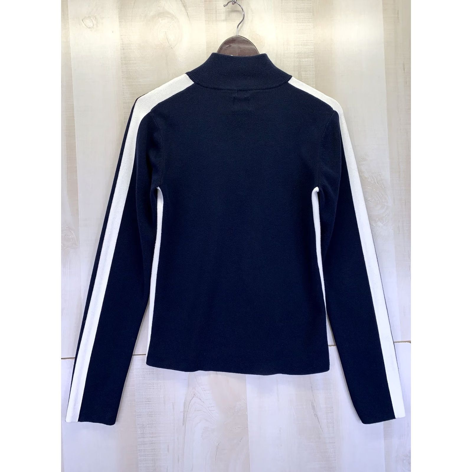 Vintage VINTAGE Polo Jeans Company Teens Womens Large 1/4 Zip Navy Sweater-10838 Size L / US 10 / IT 46 - 7 Thumbnail