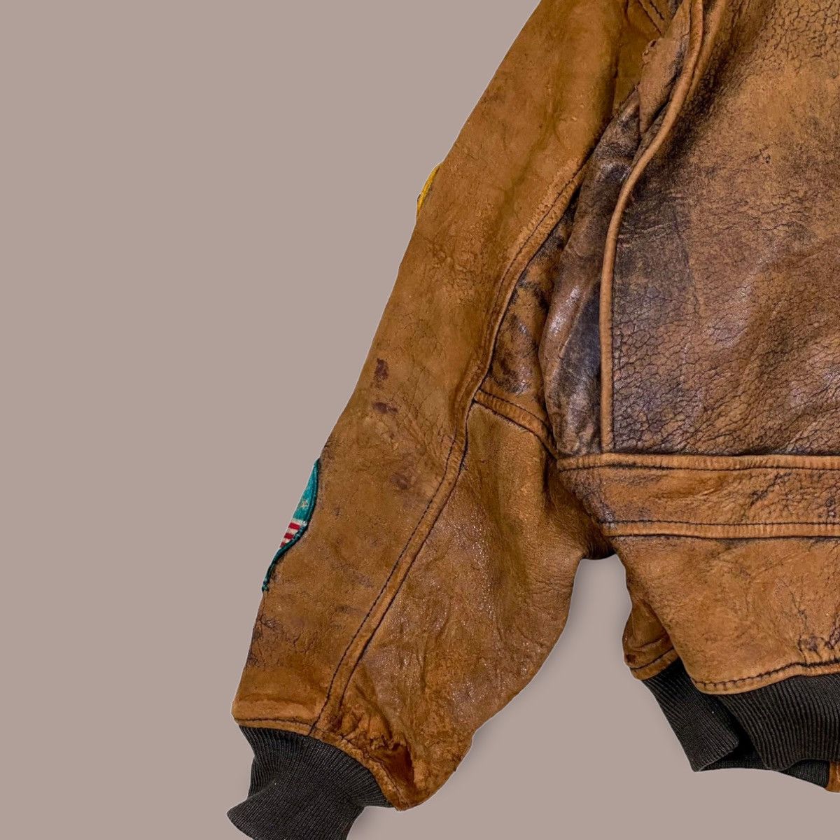 Avirex Vintage 80s Avirex G-1 Flight USA Leather Jacket Size US L / EU 52-54 / 3 - 2 Thumbnail