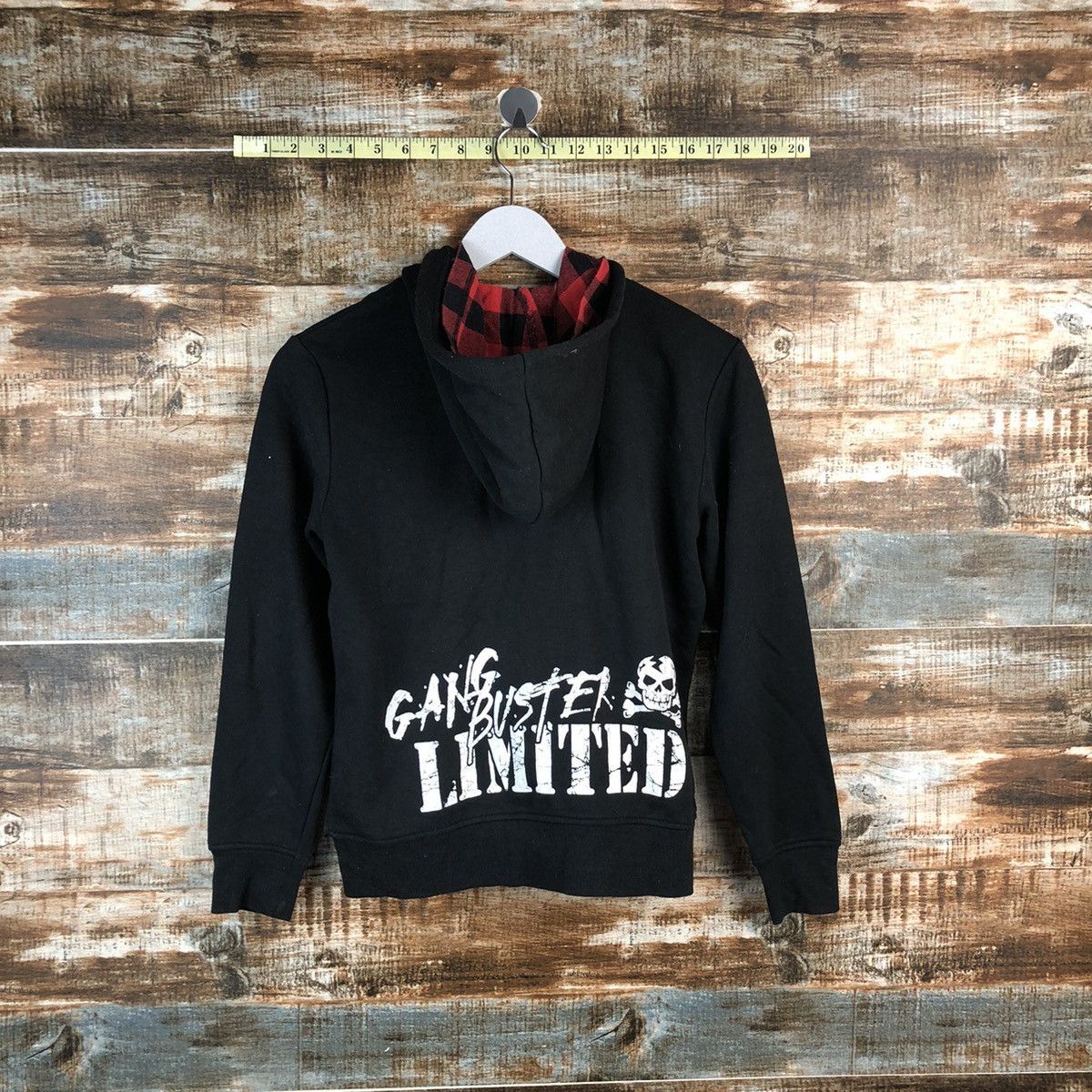 Japanese Brand Gang Busters skull punk Black sweater Hoodie #A2458 Size US XS / EU 42 / 0 - 14 Thumbnail
