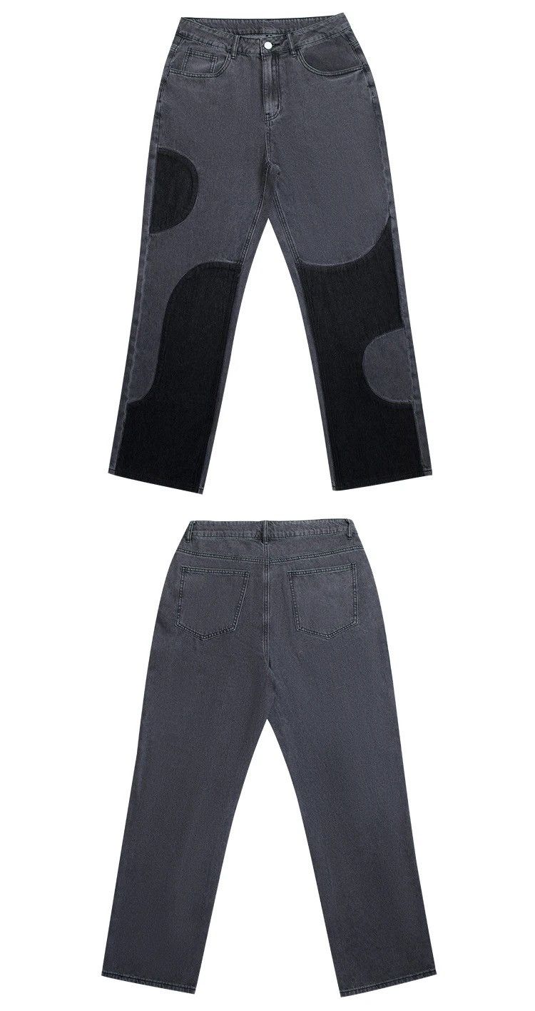 Japanese Brand × Vintage Y2K buggy jeans trousers retro straight patchwork style Size US 32 / EU 48 - 4 Thumbnail