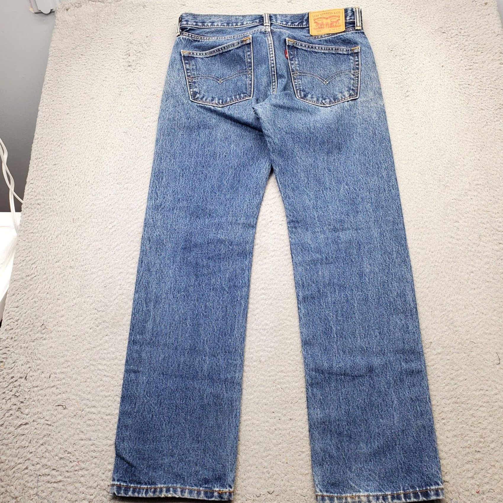 Levi's Levi's 505 Straight Jeans Mens 32x32 Blue Streetwear 5-Pocket Design Size US 32 / EU 48 - 2 Thumbnail