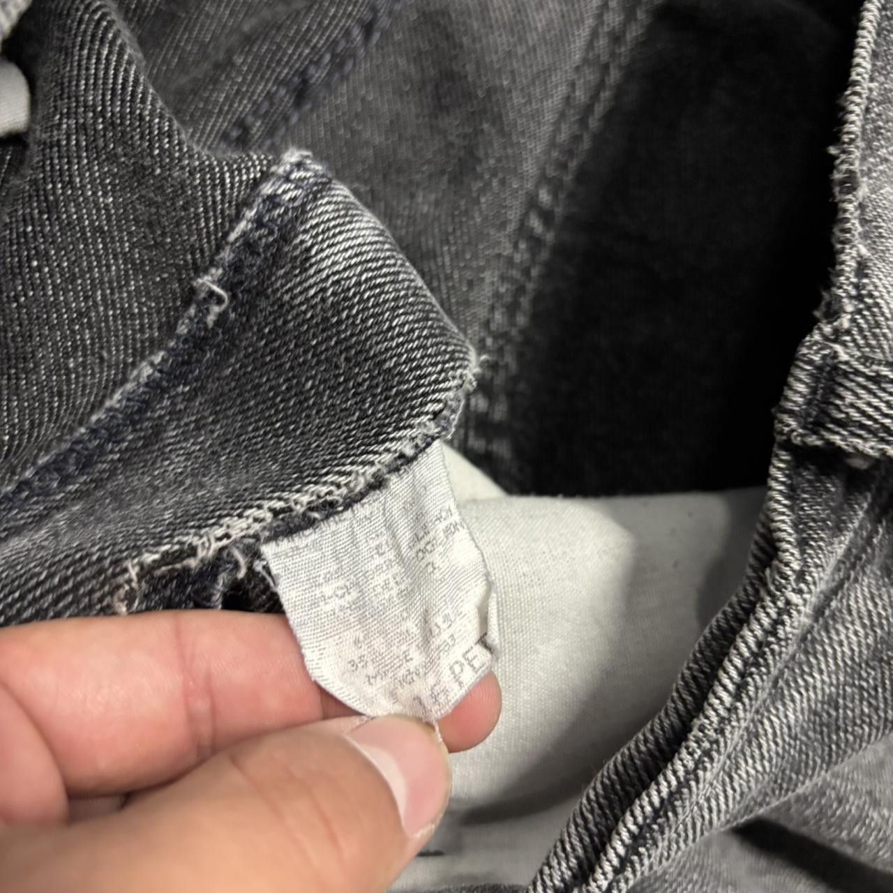 Japanese Brand × Vintage Crazy Vintage Y2K/2000s Faded Black Grunge Denim Jeans! Size US 30 / EU 46 - 8 Thumbnail