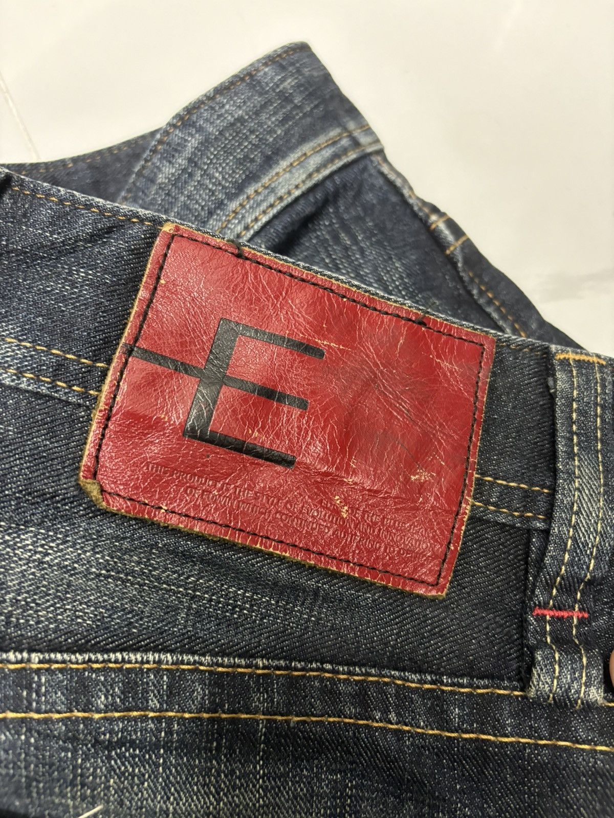Edwin EDWIN E-FUNCTION CLAW MARK CURVED DISTRESSED DENIM JEANS Size US 32 / EU 48 - 11 Thumbnail