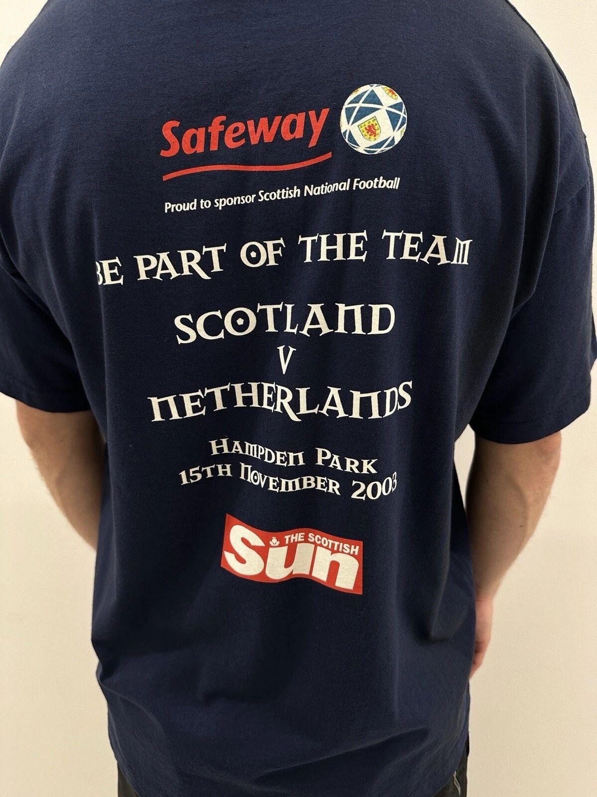 Fruit Of The Loom Vintage 2000 Scotland Netherlands 2003 Shirt Soccer Football Size US L / EU 52-54 / 3 - 8 Thumbnail