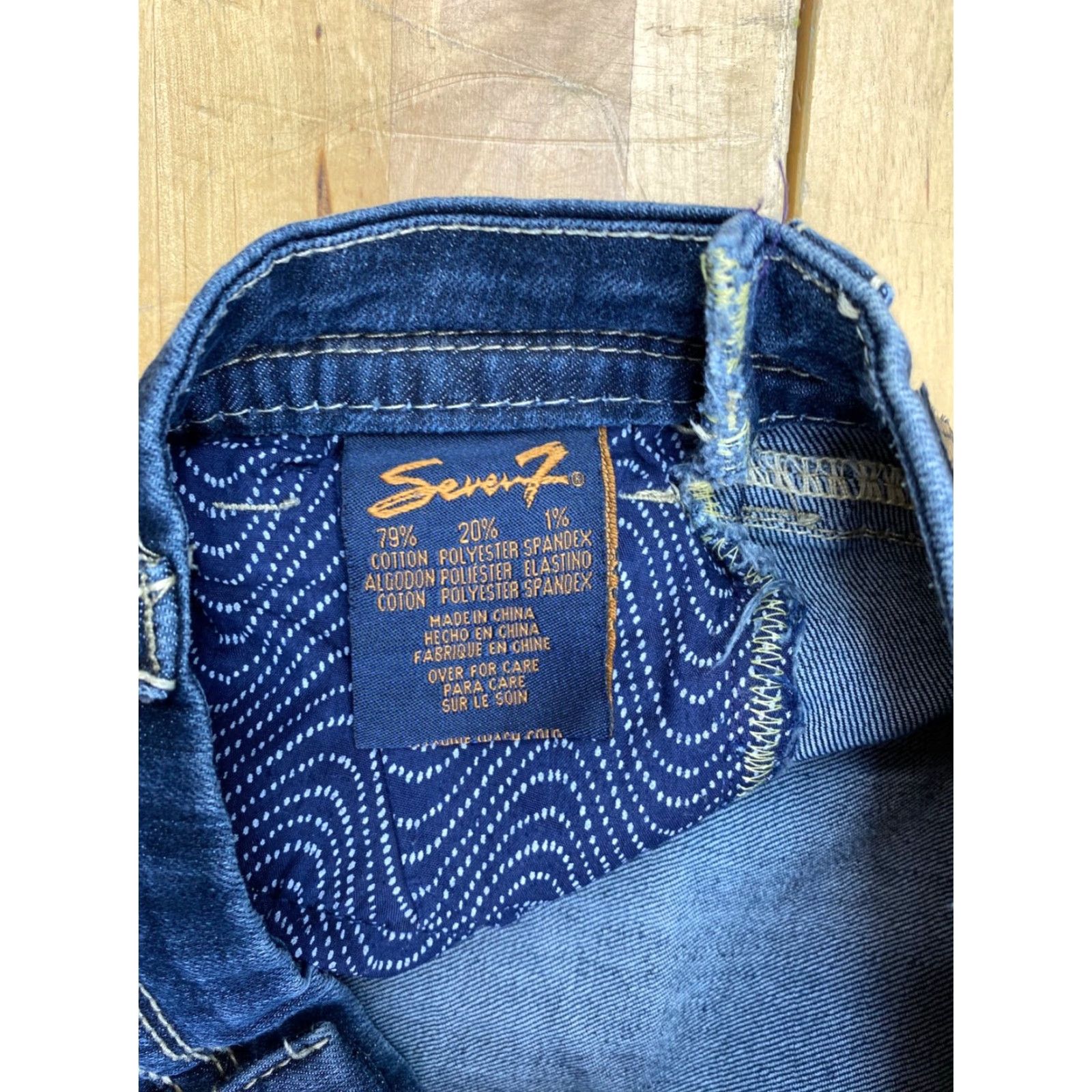 Vintage Seven7 Jeans Womens Bootcut Jeans 16 Blue Dark Wash Inseam 25" 9588 Size 38" / US 16 / IT 52 - 5 Thumbnail