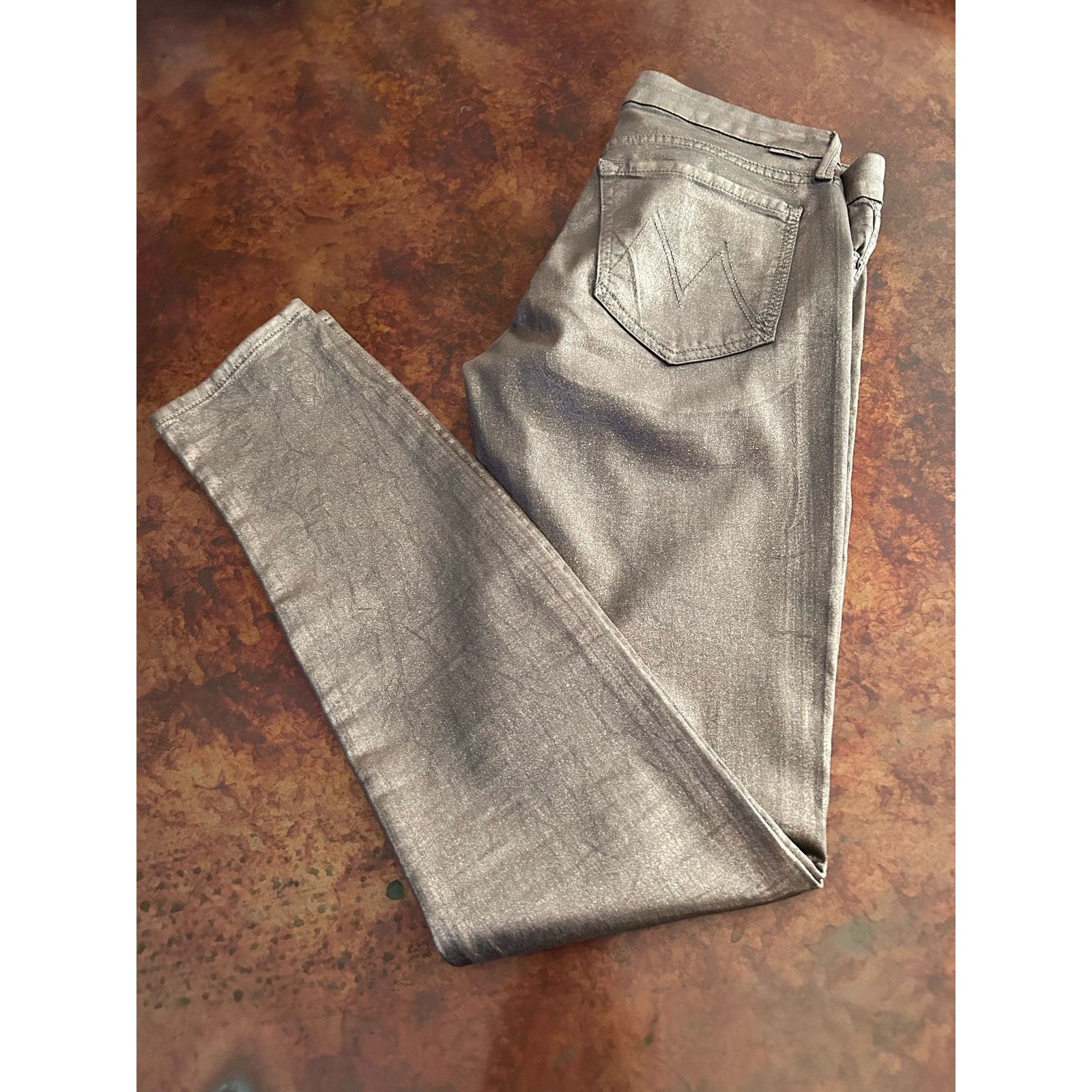MOTHER MOTHER The Looker Gunmetal Coated Skinny women’s Jean 26 Size 26" / US 2 / IT 38 - 8 Thumbnail