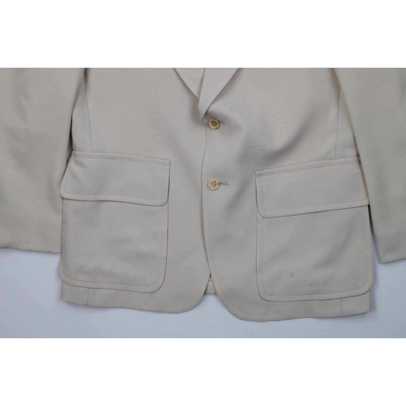 Vintage Vintage 60s 70s Streetwear 2 Piece Suit Wedding Knit Size 40R - 5 Thumbnail
