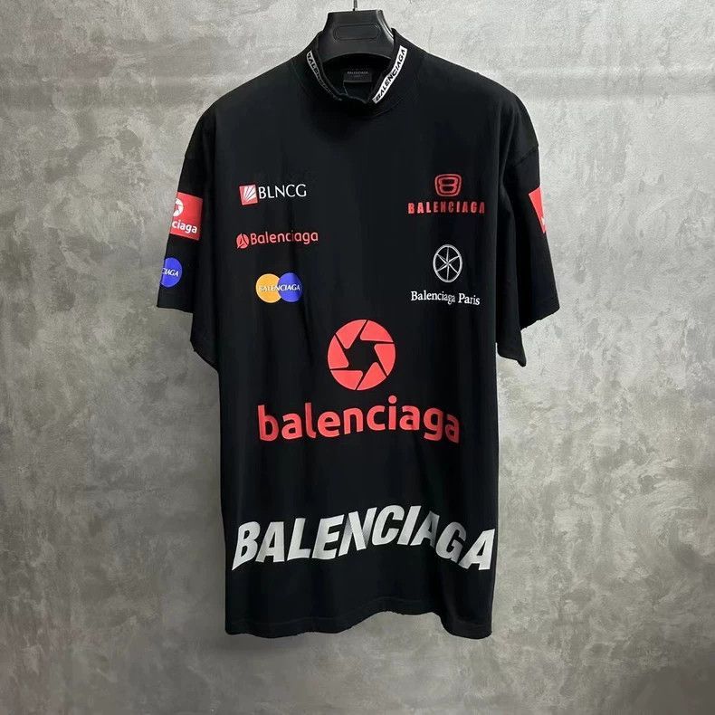 Other Balenciaga Balenciaga Black Racing Logo Short Sleeve Tee-2 Size US M / EU 48-50 / 2 - 1 Thumbnail