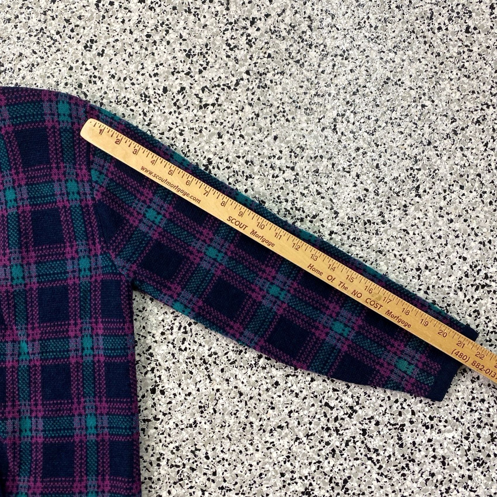 Pendleton VINTAGE Pendleton Wool Cardigan Sweater Small Purple Plaid Christmas Women Size S / US 4 / IT 40 - 4 Thumbnail