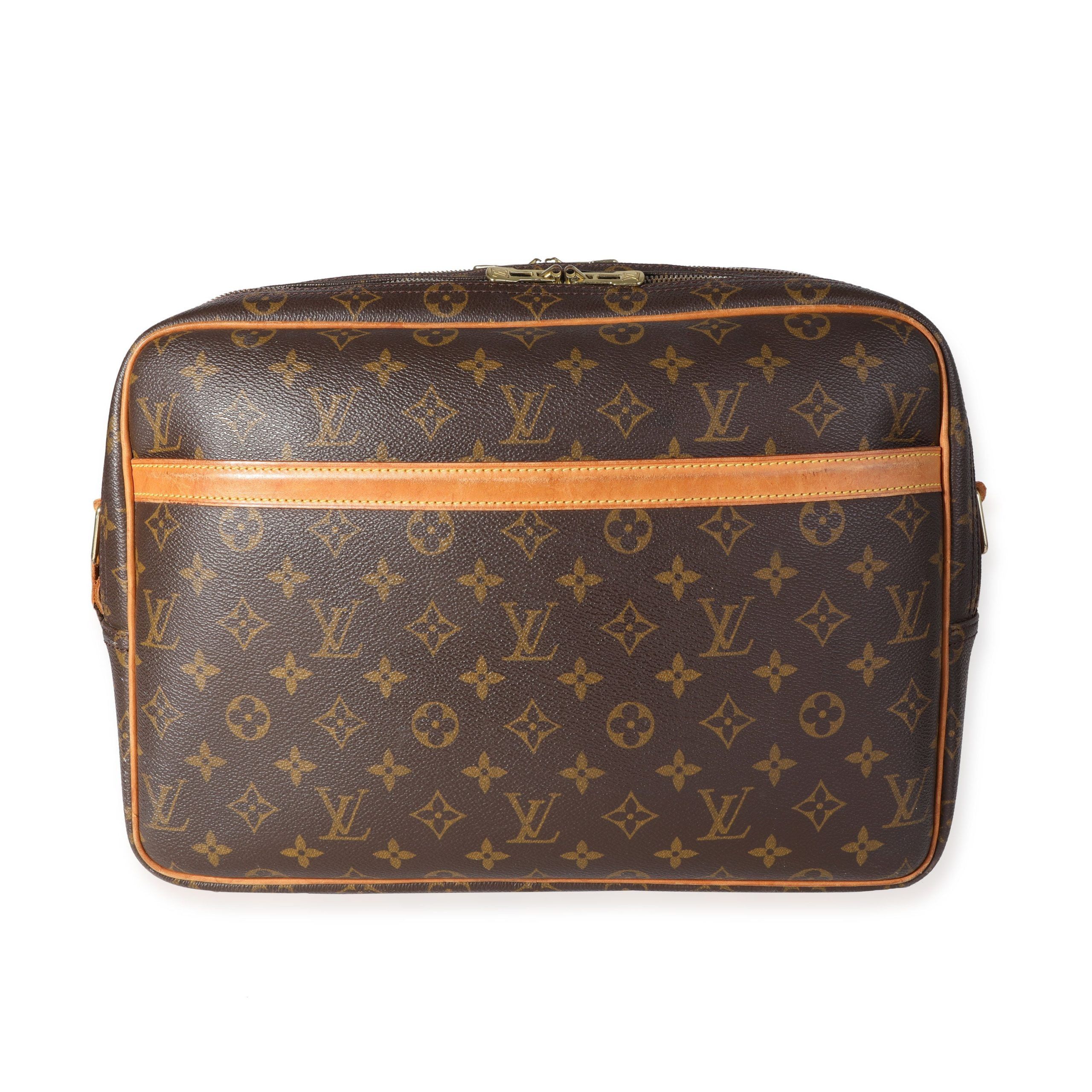 image of Louis Vuitton Monogram Reporter Gm Messenger in Brown, Women's