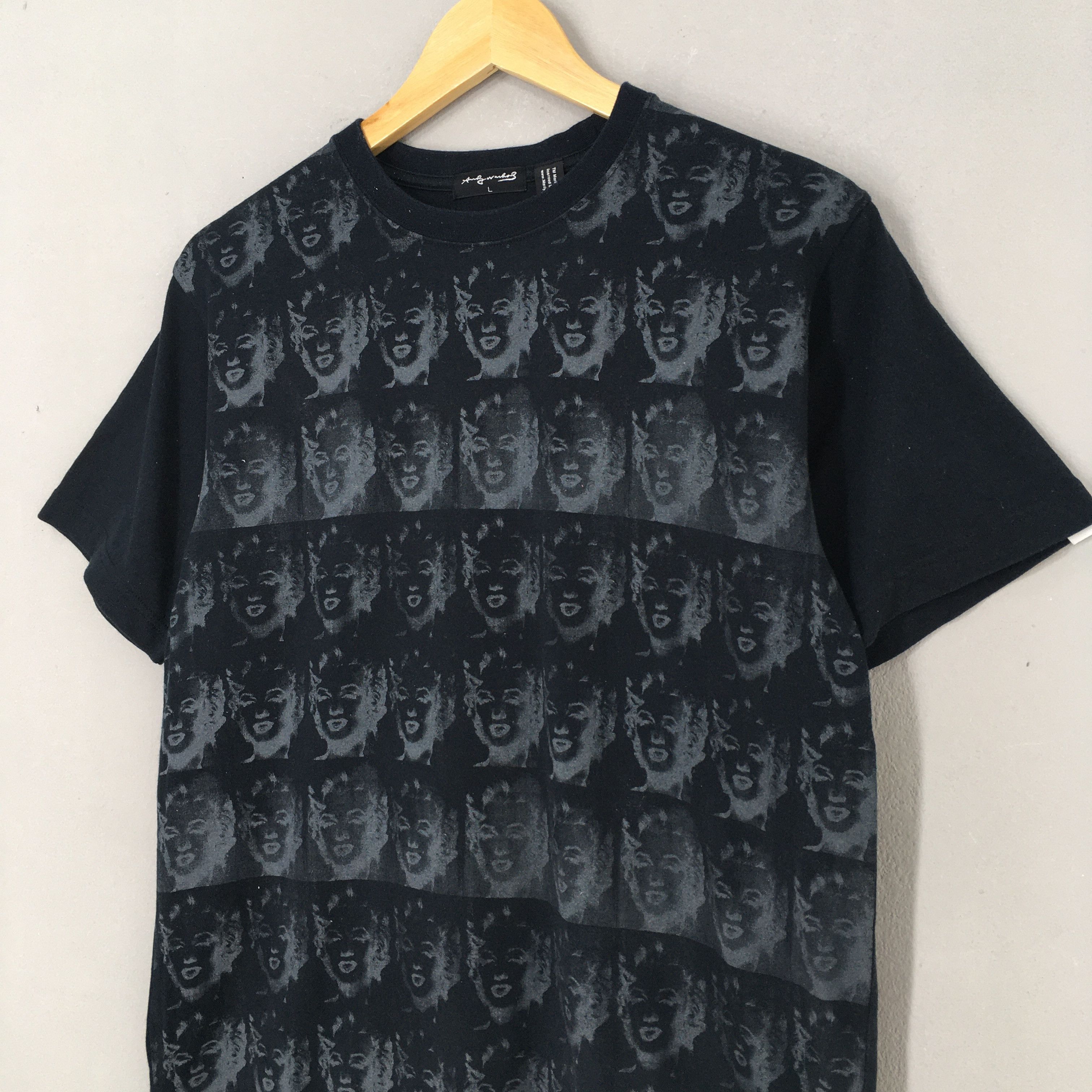 Andy Warhol × Vintage Andy Warhol Marilyn Diptych 1962 Monroe Artwork T shirt Size US L / EU 52-54 / 3 - 3 Thumbnail
