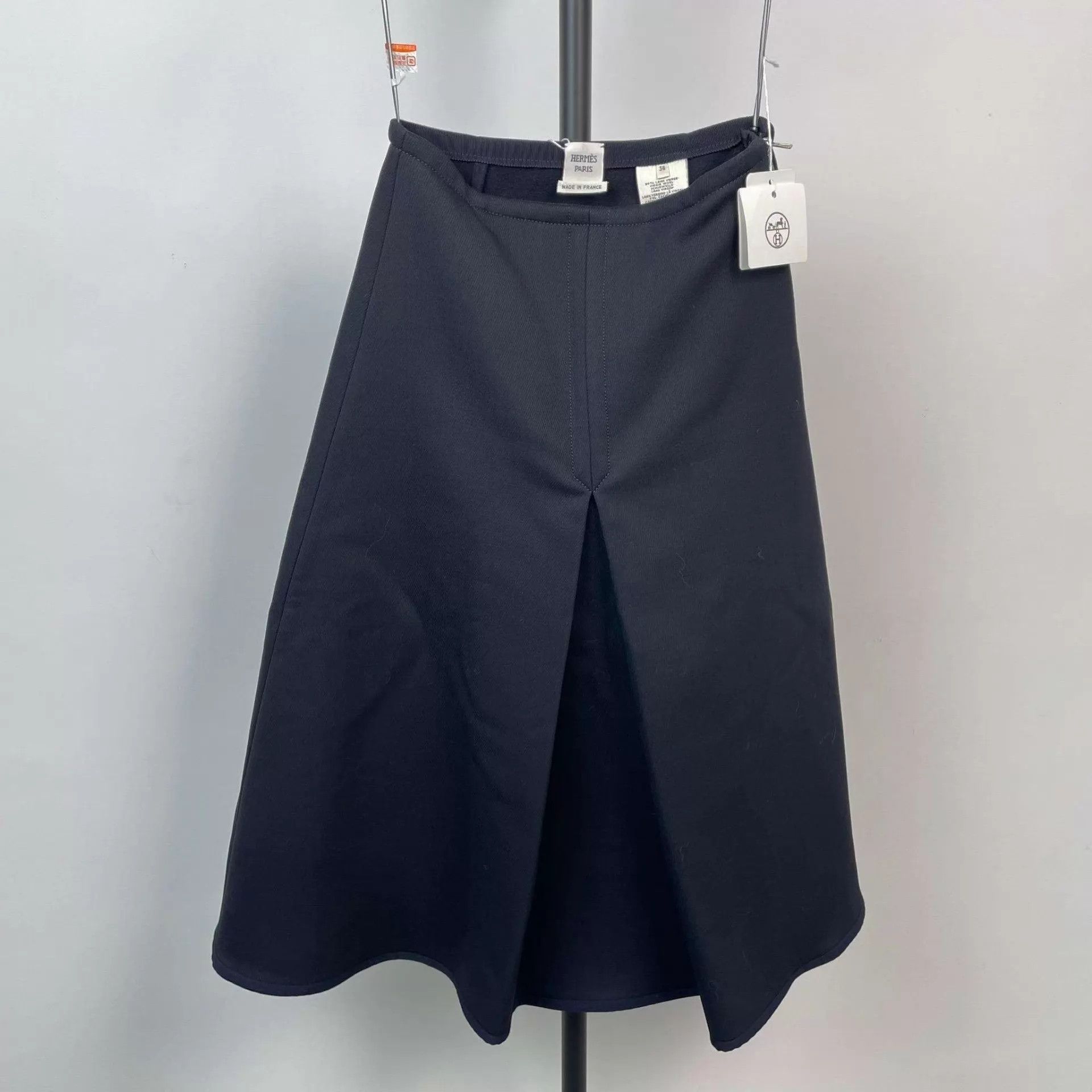 Hermes Hermès women's black cotton short skirt 36 Size 26" / US 2 / IT 38 - 1 Thumbnail