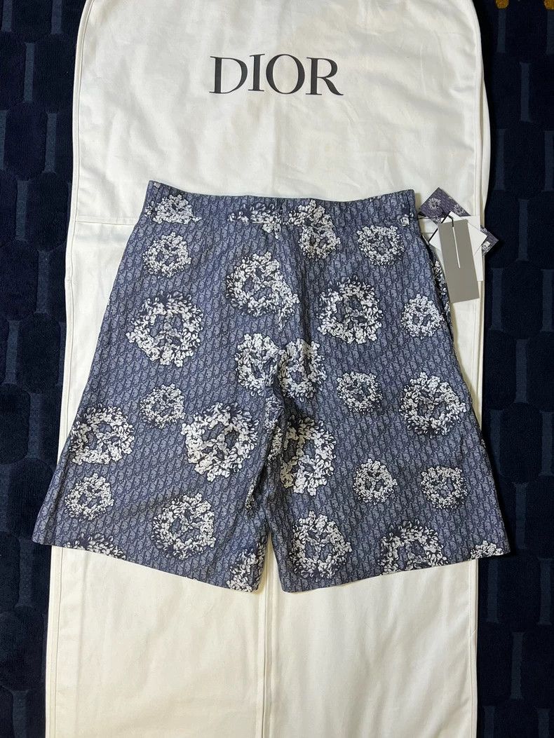 Dior Dior Tears co-branded full-print old flower logo silk short Size US 30 / EU 46 - 2 Thumbnail