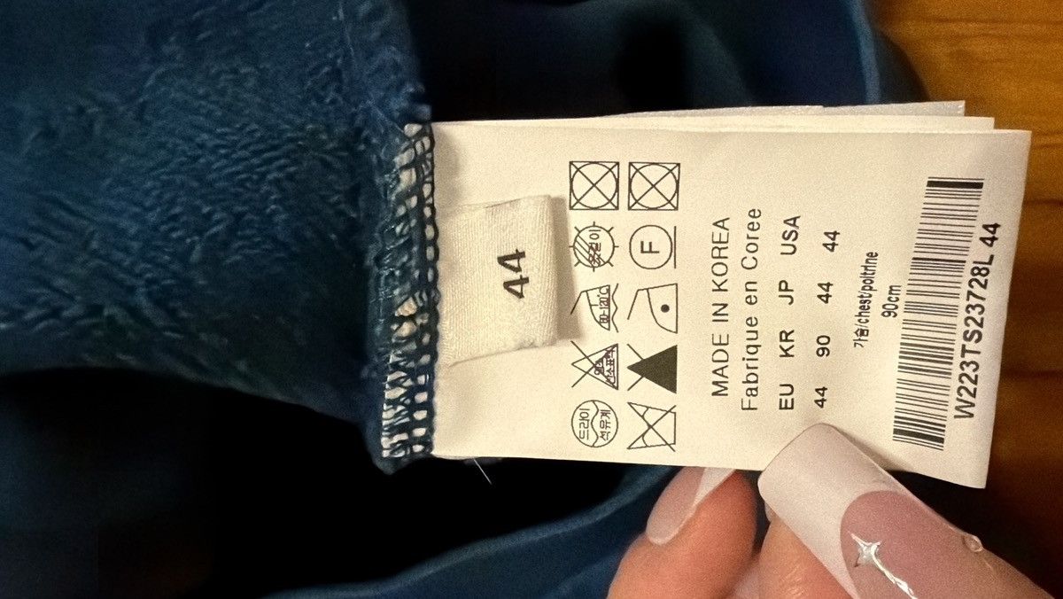 Wooyoungmi Wooyoungmi SS23 Logo Patch Crewneck Sweatshirt Teal Paris Size US S / EU 44-46 / 1 - 5 Thumbnail