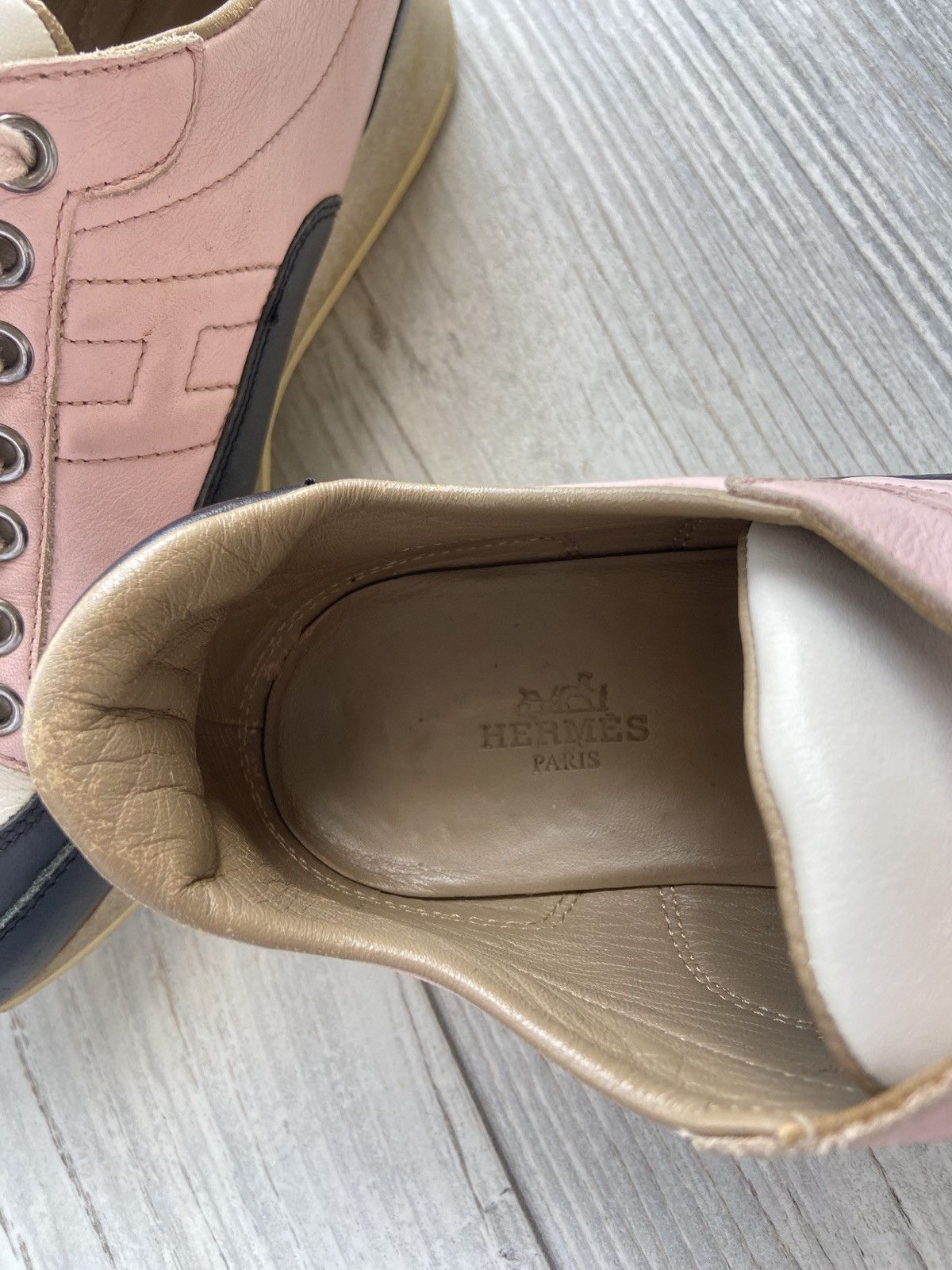 Hermes Hermes Leather Goal Sneakers Size US 7 / IT 37 - 7 Thumbnail