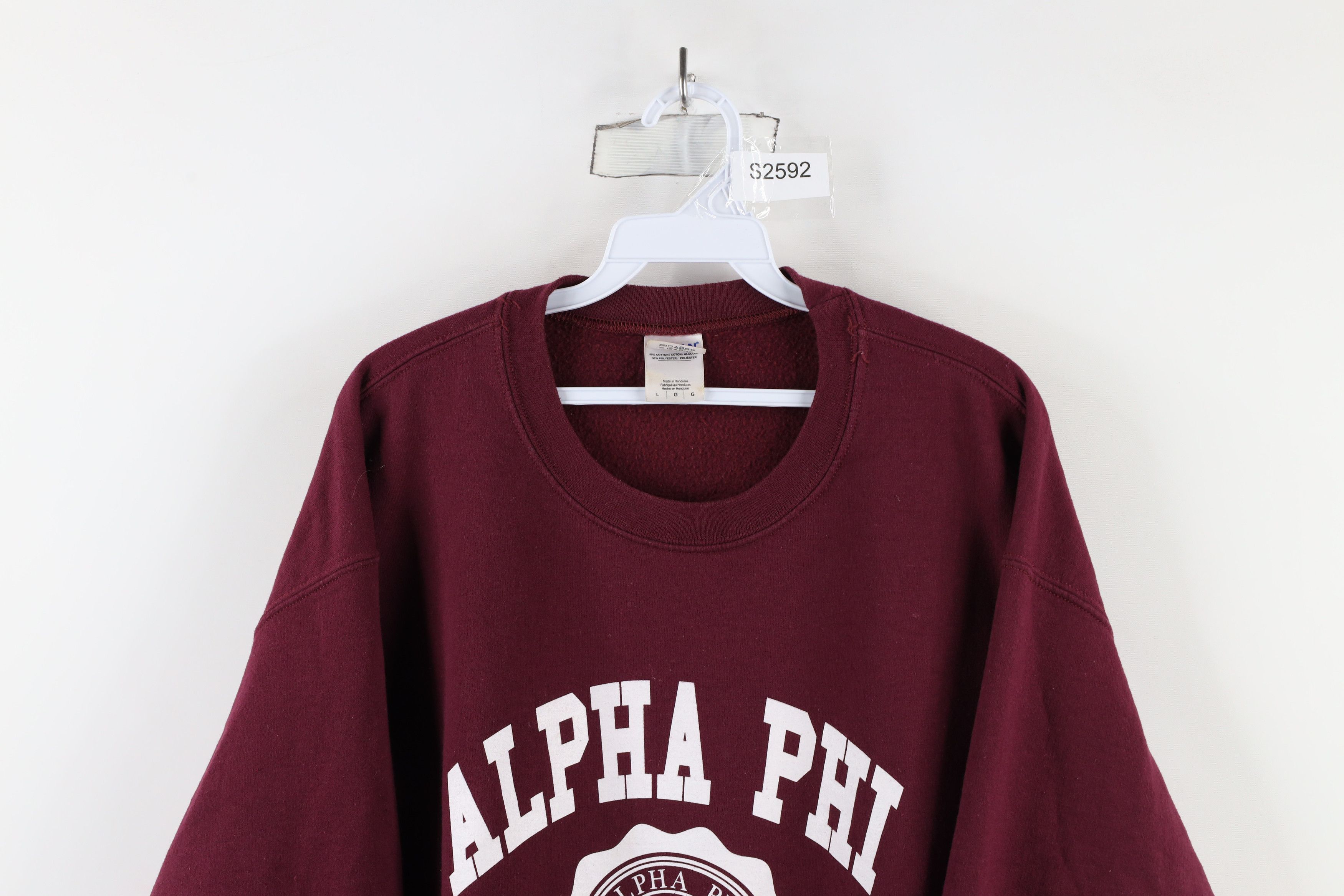 Vintage Vintage Spell Out Alpha Phi Sorority Sweatshirt Purple Size L / US 10 / IT 46 - 2 Thumbnail