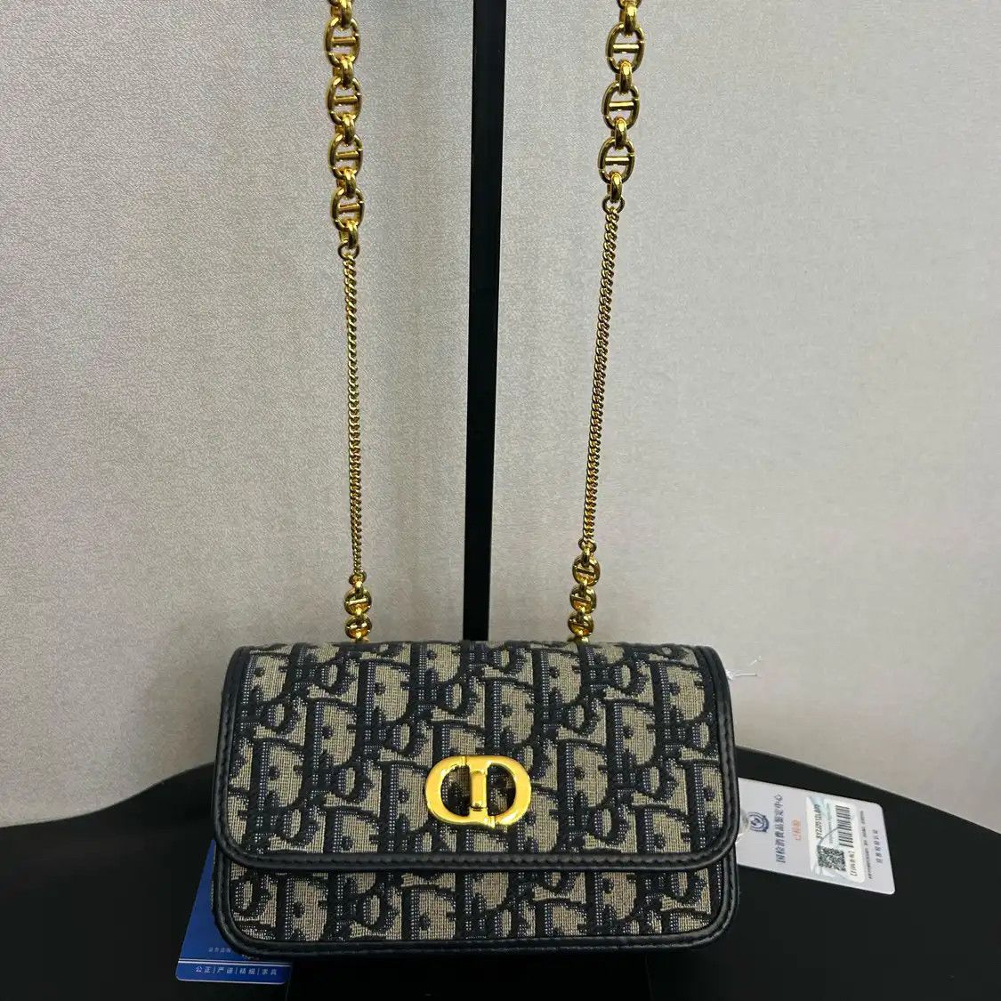 Dior DIOR Miss Caro Small beige canvas monogram jacquard flap bag chain bag crossbody Size ONE SIZE - 1 Thumbnail