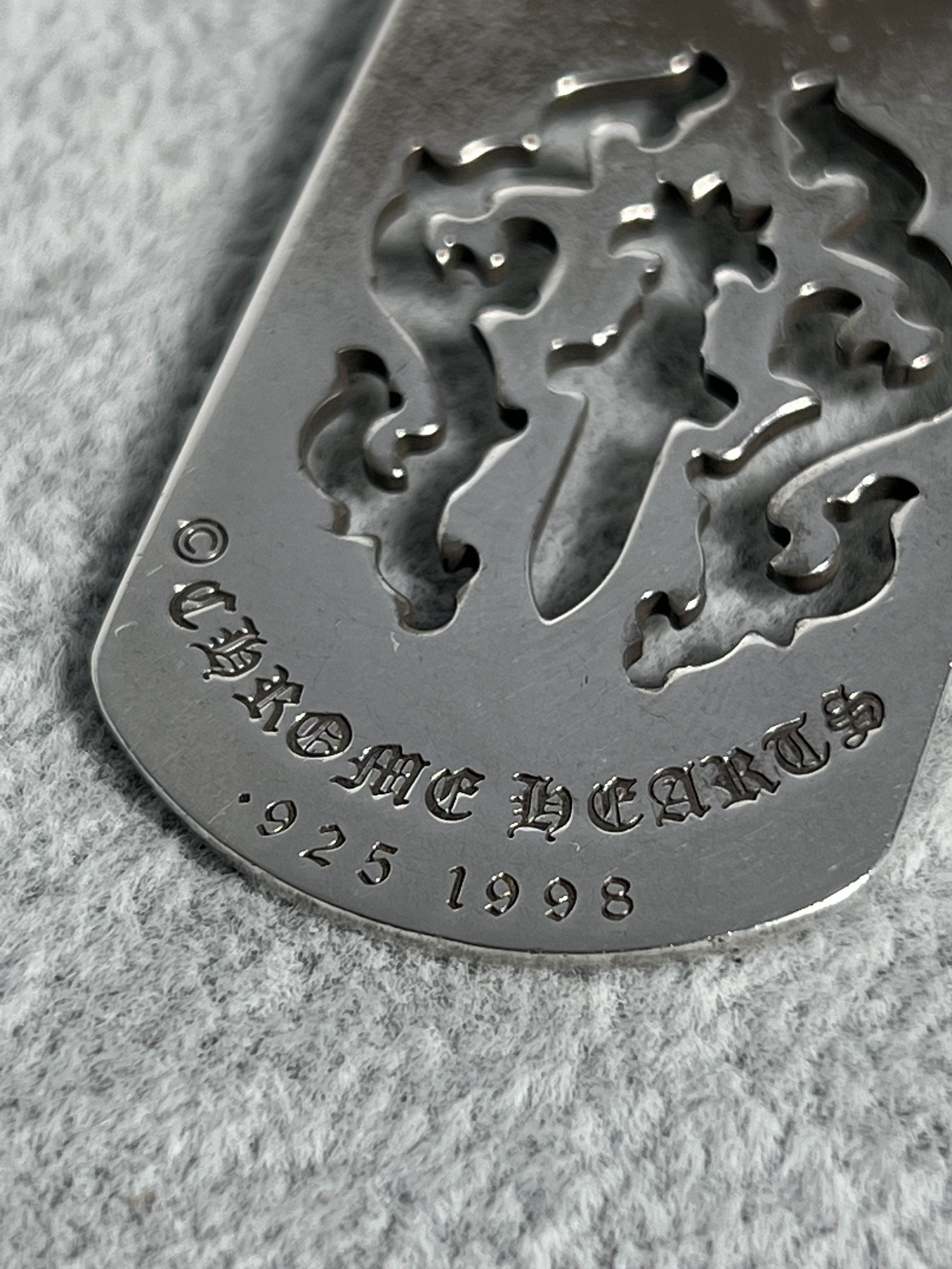 Chrome Hearts Chrome Hearts 1998 Dagger Cut-Out Dog Tag Pendant 925 Silver Size ONE SIZE - 2 Thumbnail