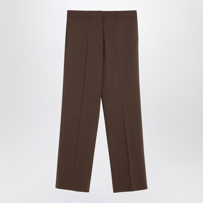 Miu Miu Miu Miu Brown Wool Trousers Size 28" / US 6 / IT 42 - 1 Thumbnail