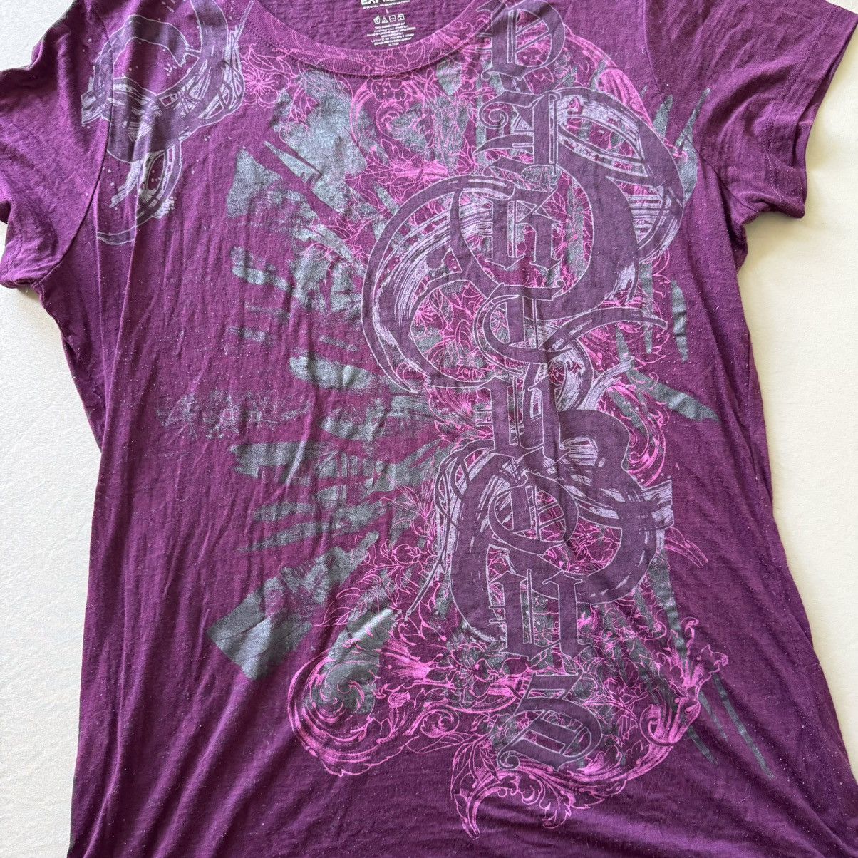 Express Express Cyber Grunge Affliction Style Graphic Tee Size US L / EU 52-54 / 3 - 5 Thumbnail