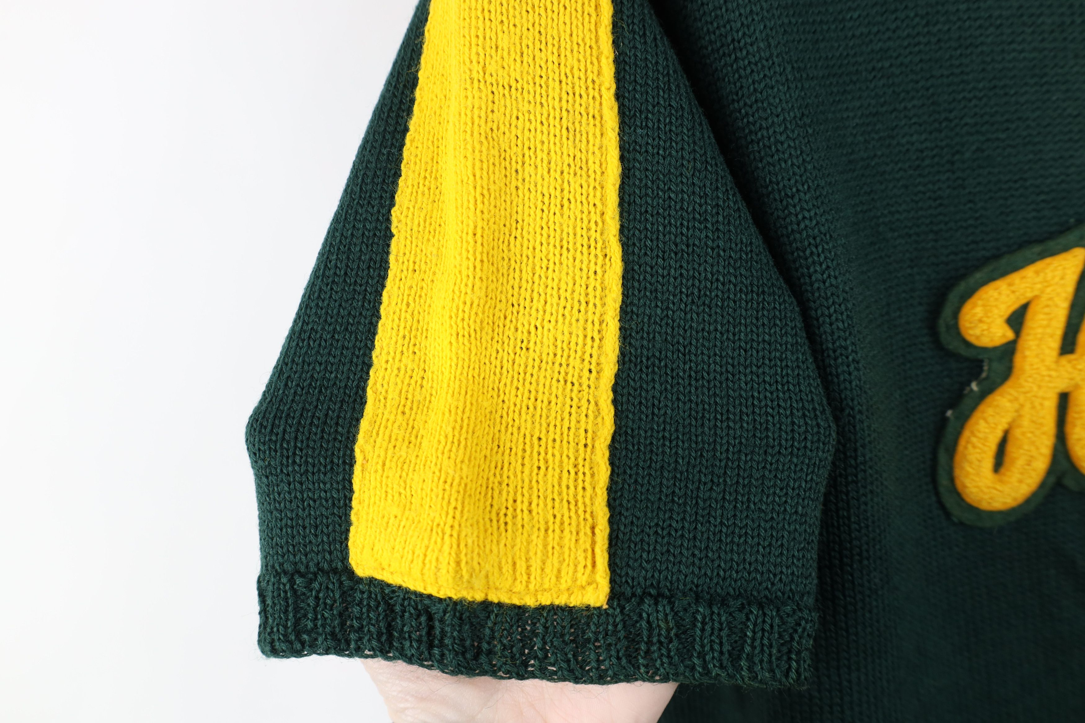 Vintage Vintage 50s Knit Short Sleeve Varsity Letterman Sweater USA Size US L / EU 52-54 / 3 - 8 Thumbnail