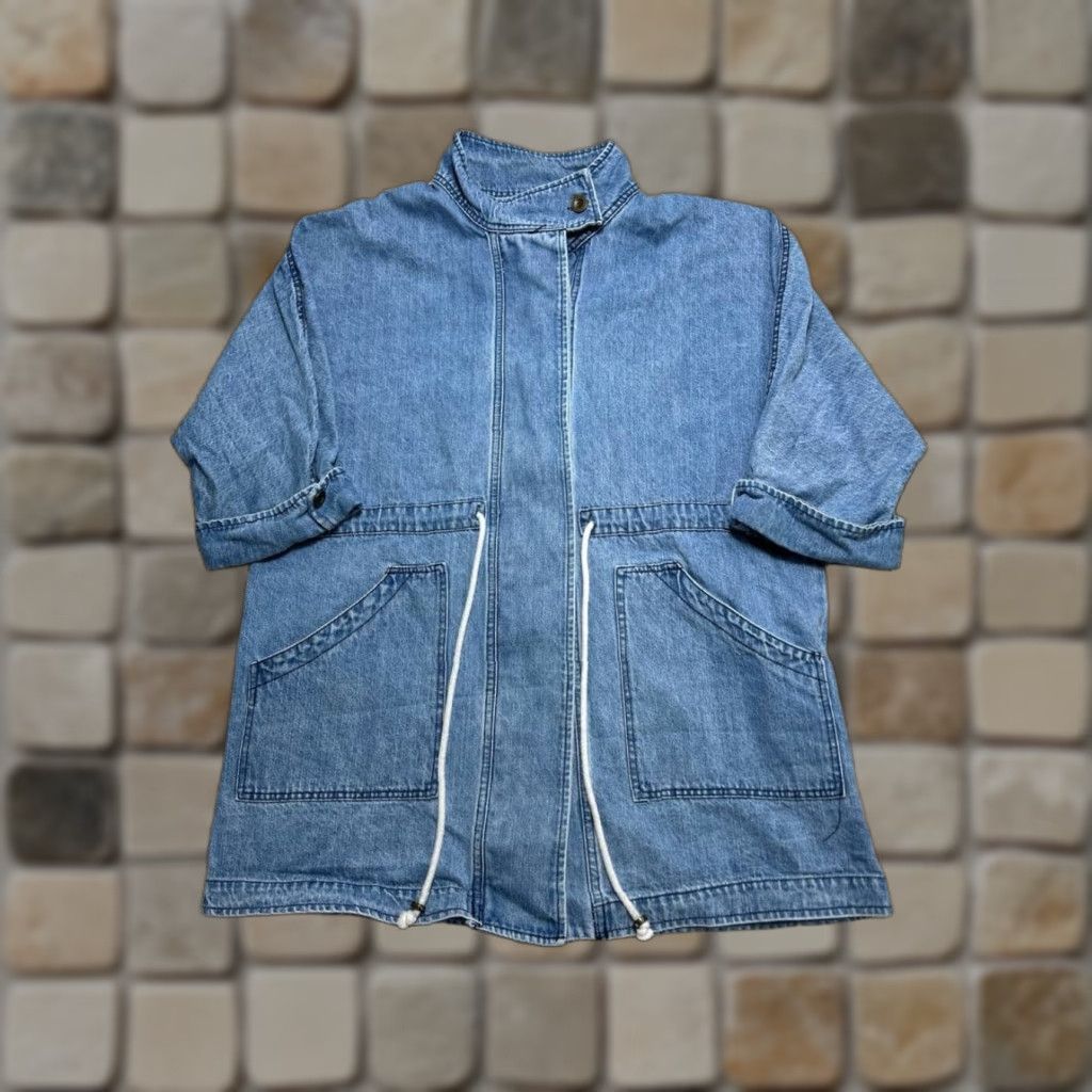Denime Before You Jacket Womens Medium Blue Cotton Denim Full Zip Size M / US 6-8 / IT 42-44 - 1 Thumbnail